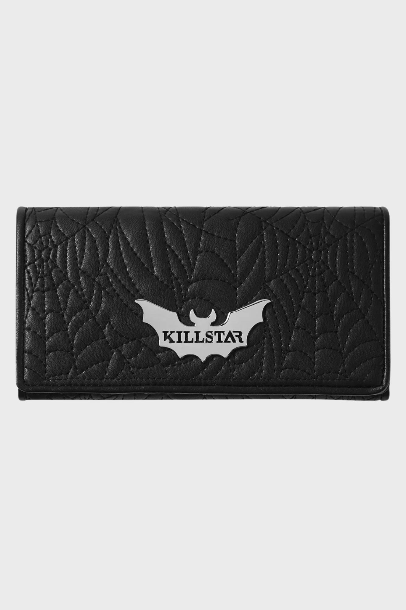 Killstar Webutant Faux Leather Wallet with Embroidery - 8" x 5"