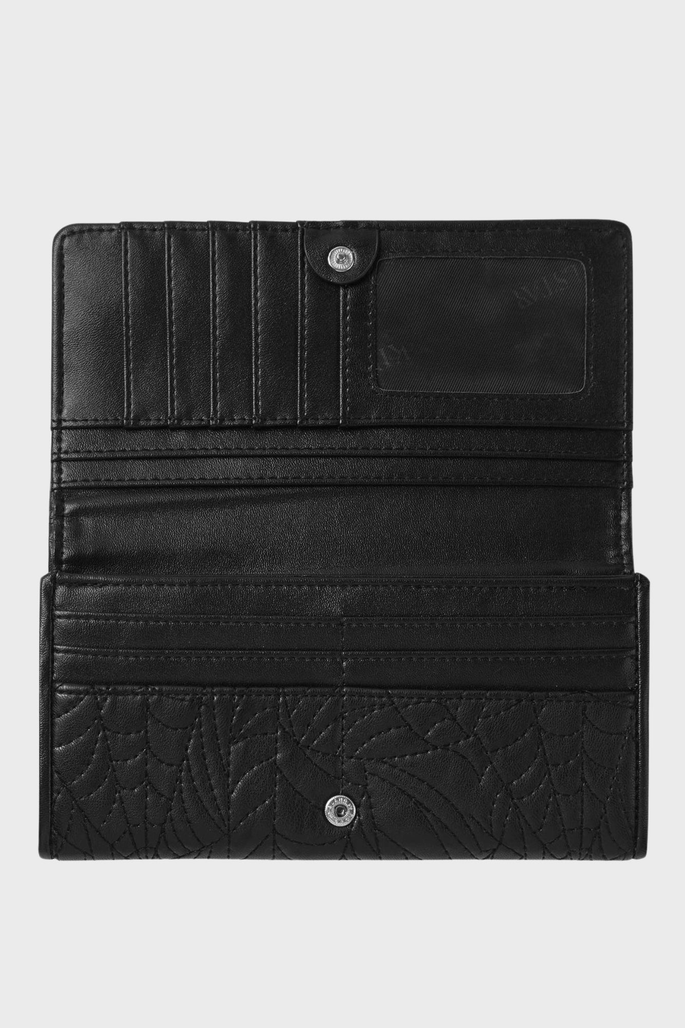 Killstar Webutant Faux Leather Wallet with Embroidery - 8" x 5"