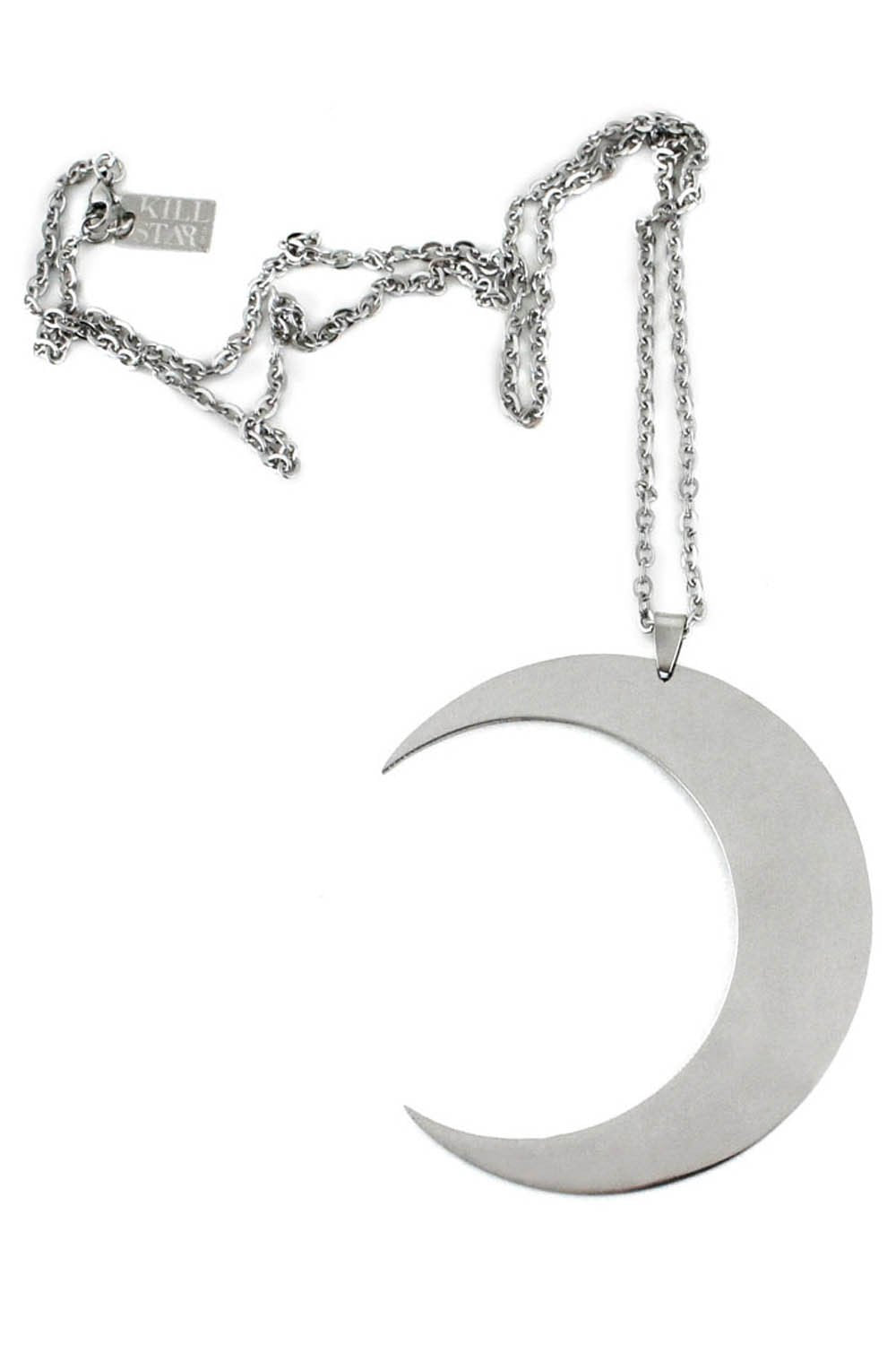 Killstar Luna Moon Pendant Necklace - Stainless Steel Gothic Jewelry