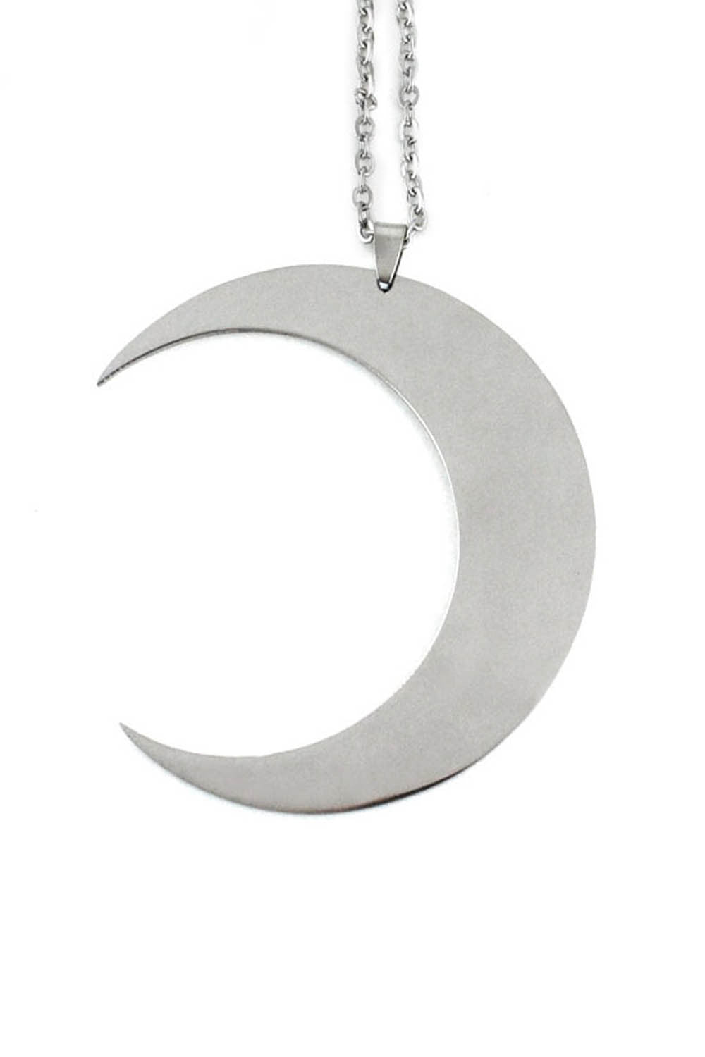 Killstar Luna Moon Pendant Necklace - Stainless Steel Gothic Jewelry