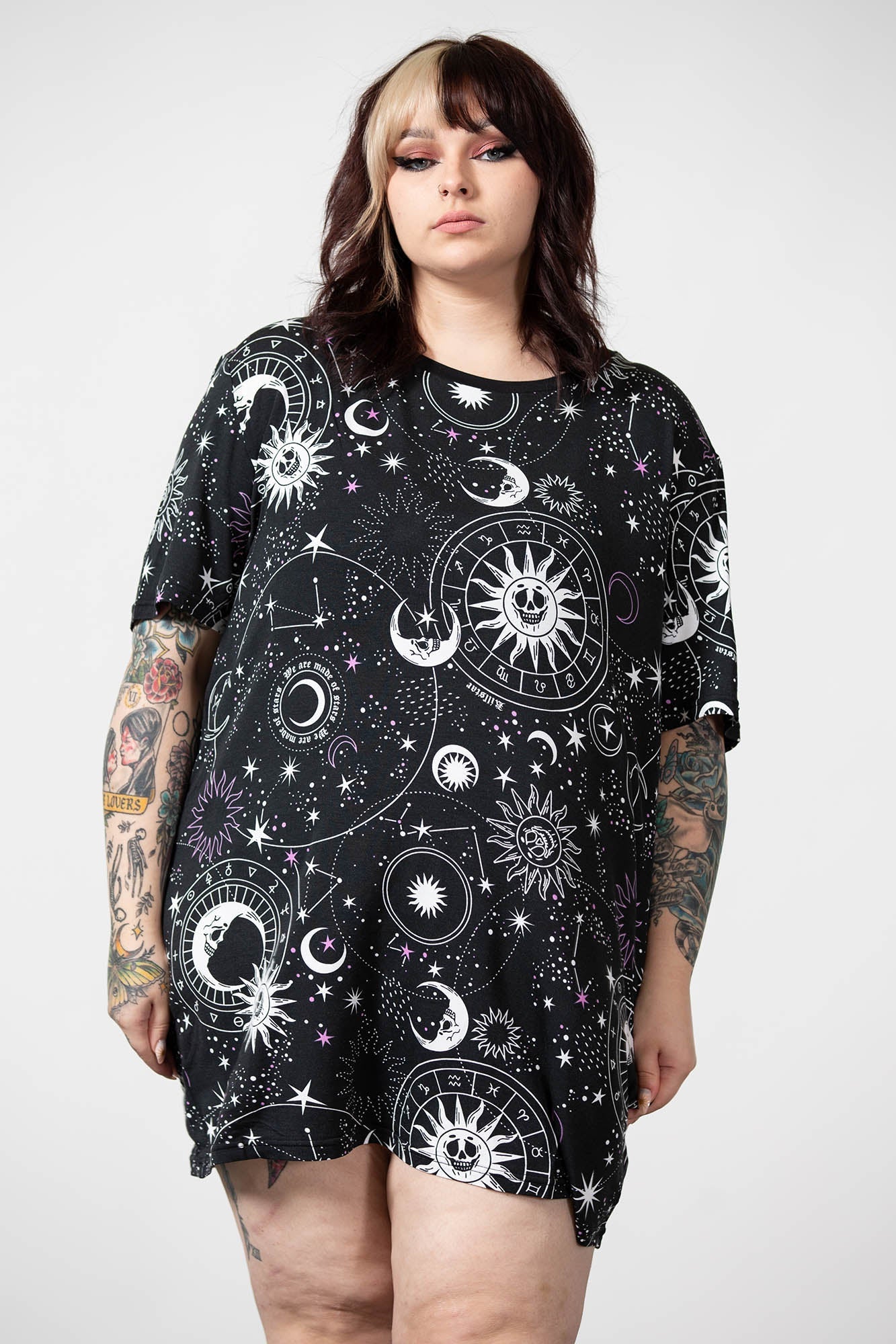 Killstar Solstice Longline Graphic T-Shirt - Unisex Fit