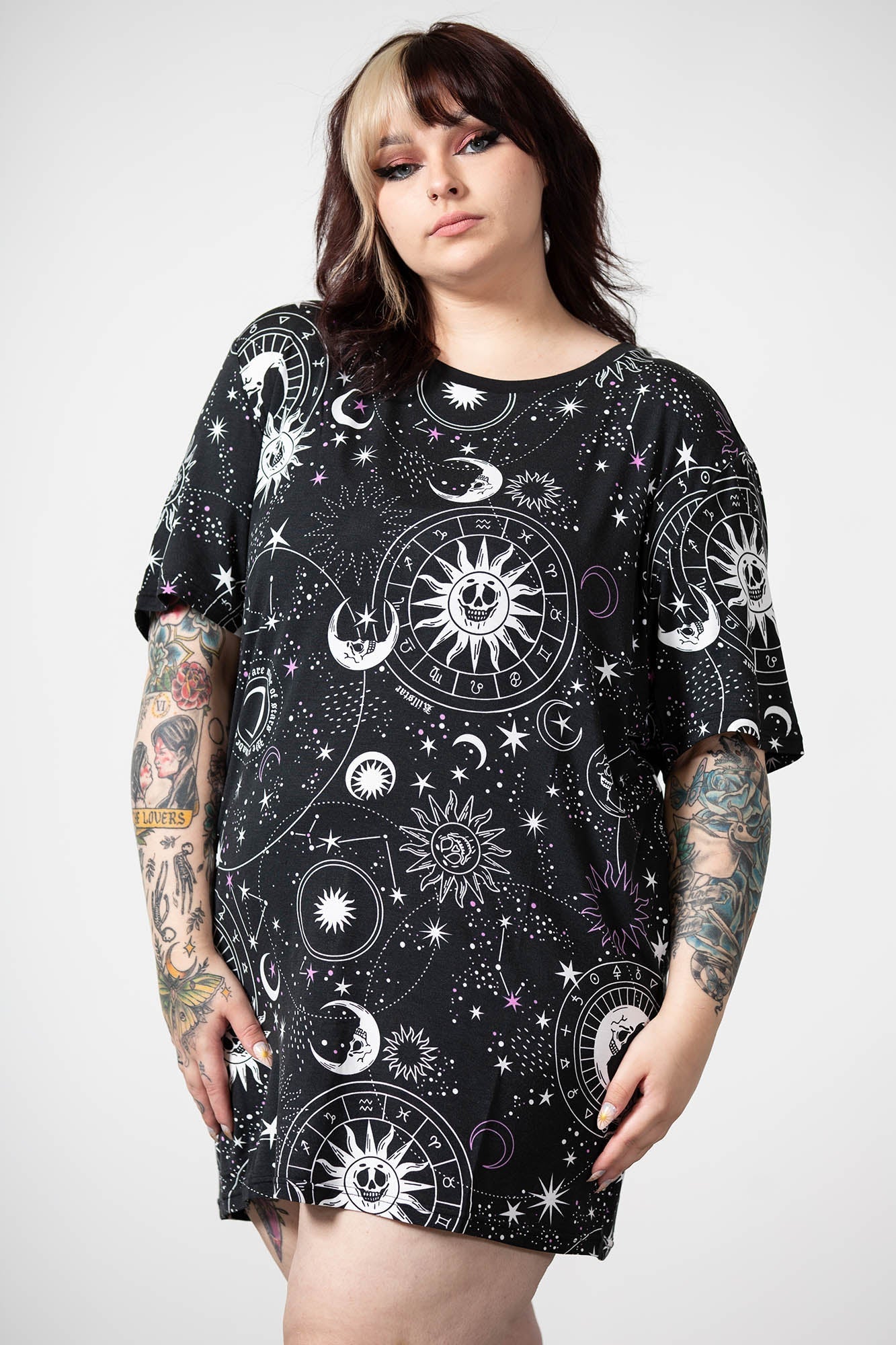 Killstar Solstice Longline Graphic T-Shirt - Unisex Fit