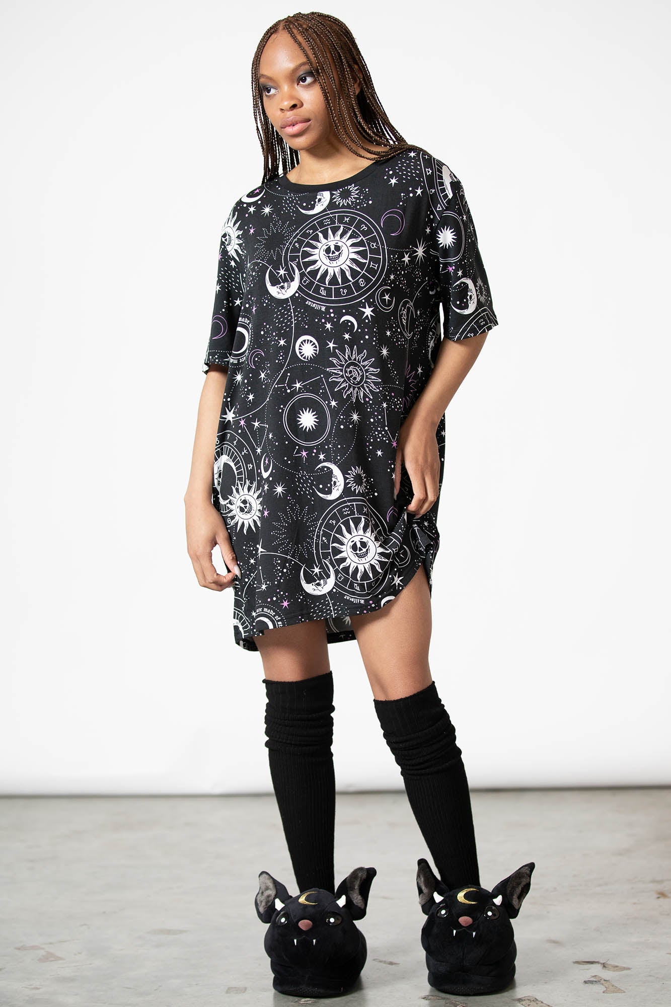 Killstar Solstice Longline Graphic T-Shirt - Unisex Fit