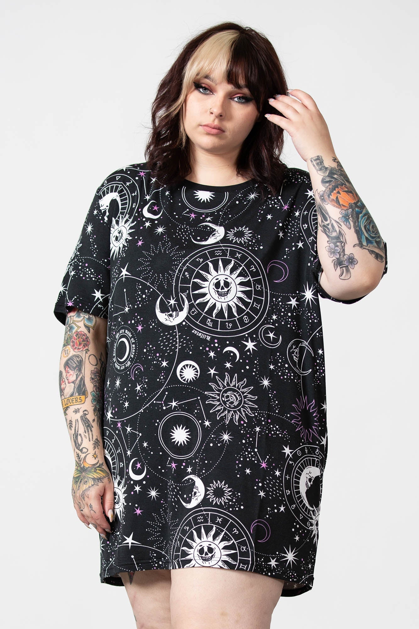 Killstar Solstice Longline Graphic T-Shirt - Unisex Fit