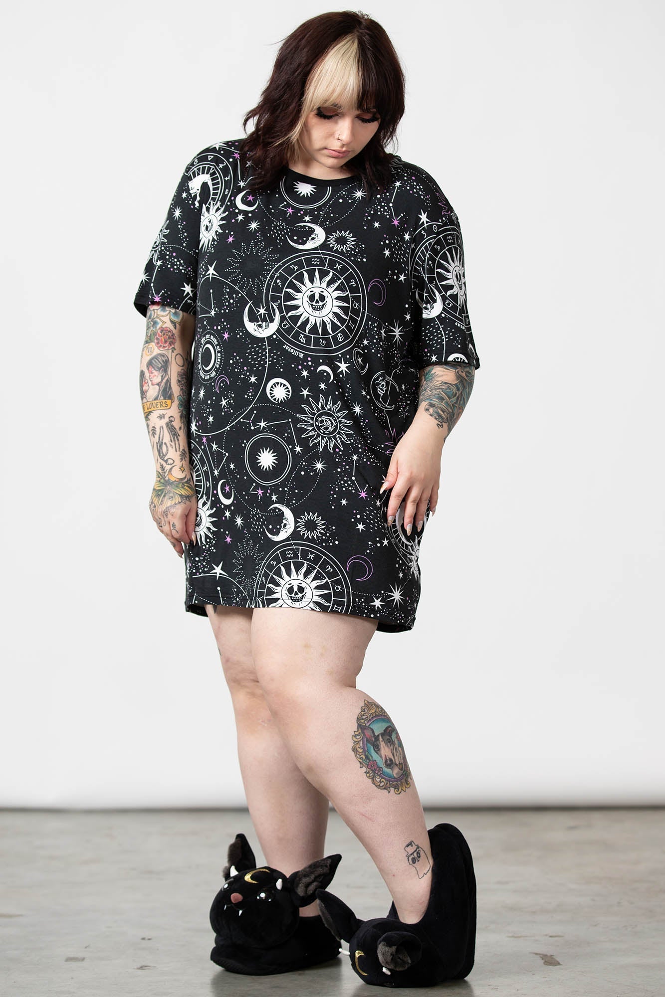 Killstar Solstice Longline Graphic T-Shirt - Unisex Fit