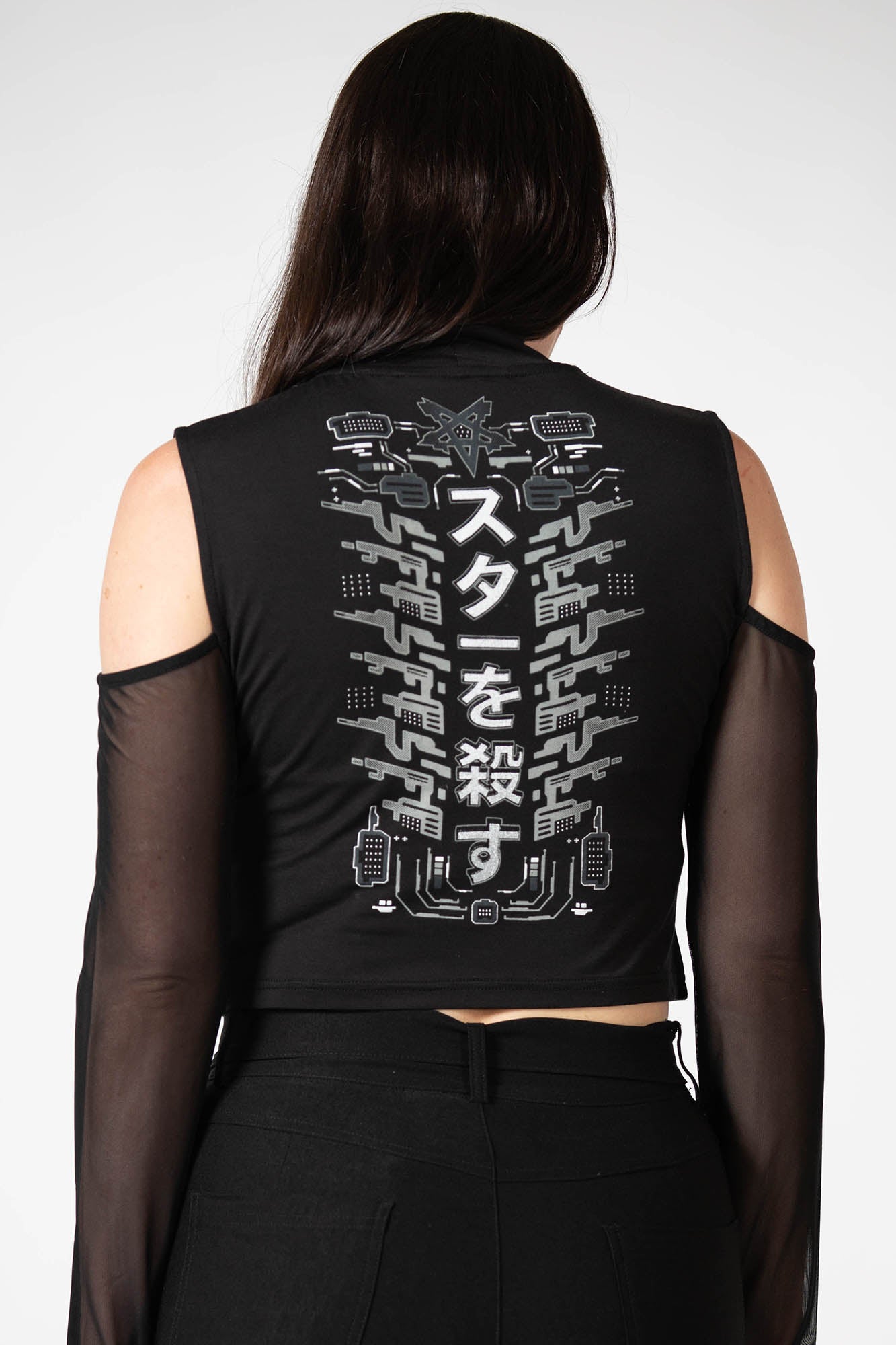 Killstar Devil's Voice Cold Shoulder Graphic Top