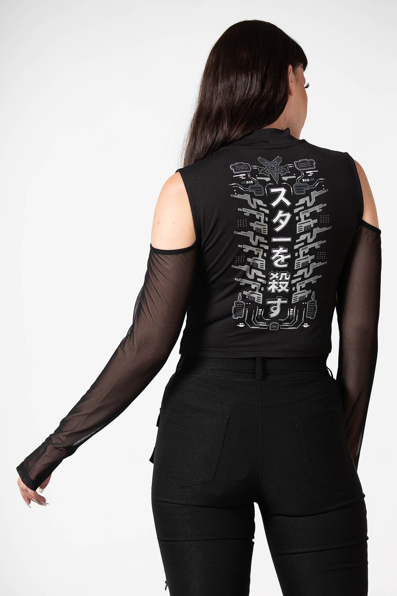 Killstar Devil's Voice Cold Shoulder Graphic Top