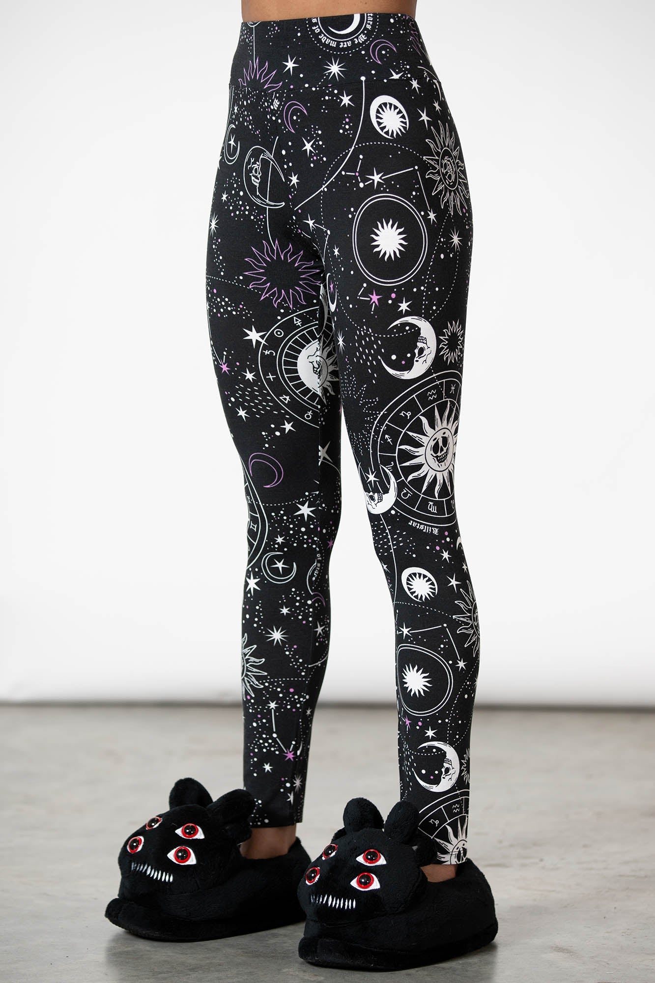 Killstar Galaxy Print High Waisted Leggings - Soft Stretch Fabric