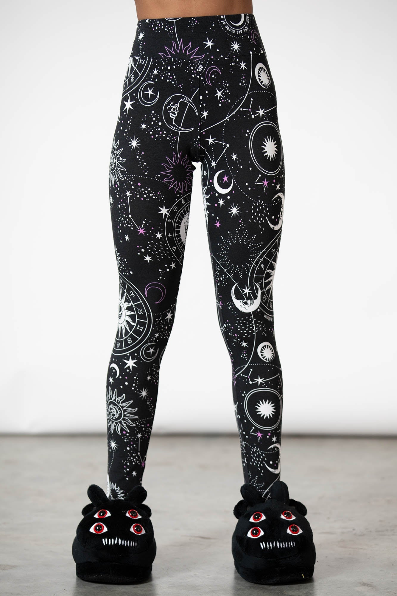Killstar Galaxy Print High Waisted Leggings - Soft Stretch Fabric
