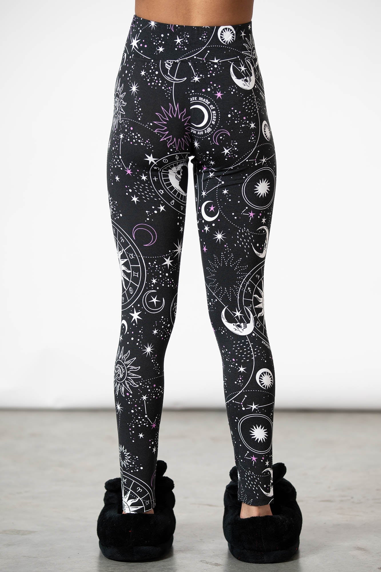 Killstar Galaxy Print High Waisted Leggings - Soft Stretch Fabric