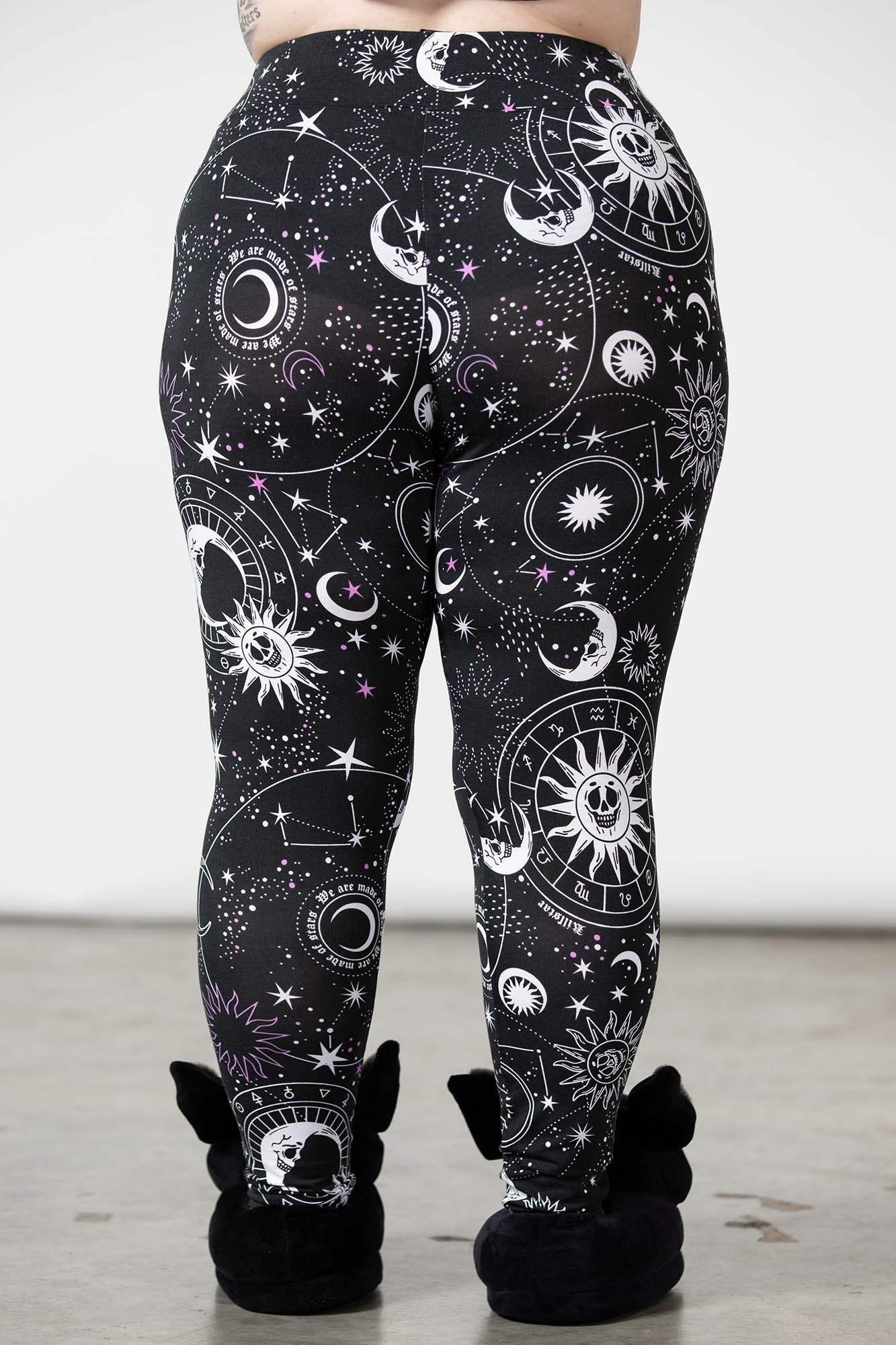 Killstar Galaxy Print High Waisted Leggings - Soft Stretch Fabric