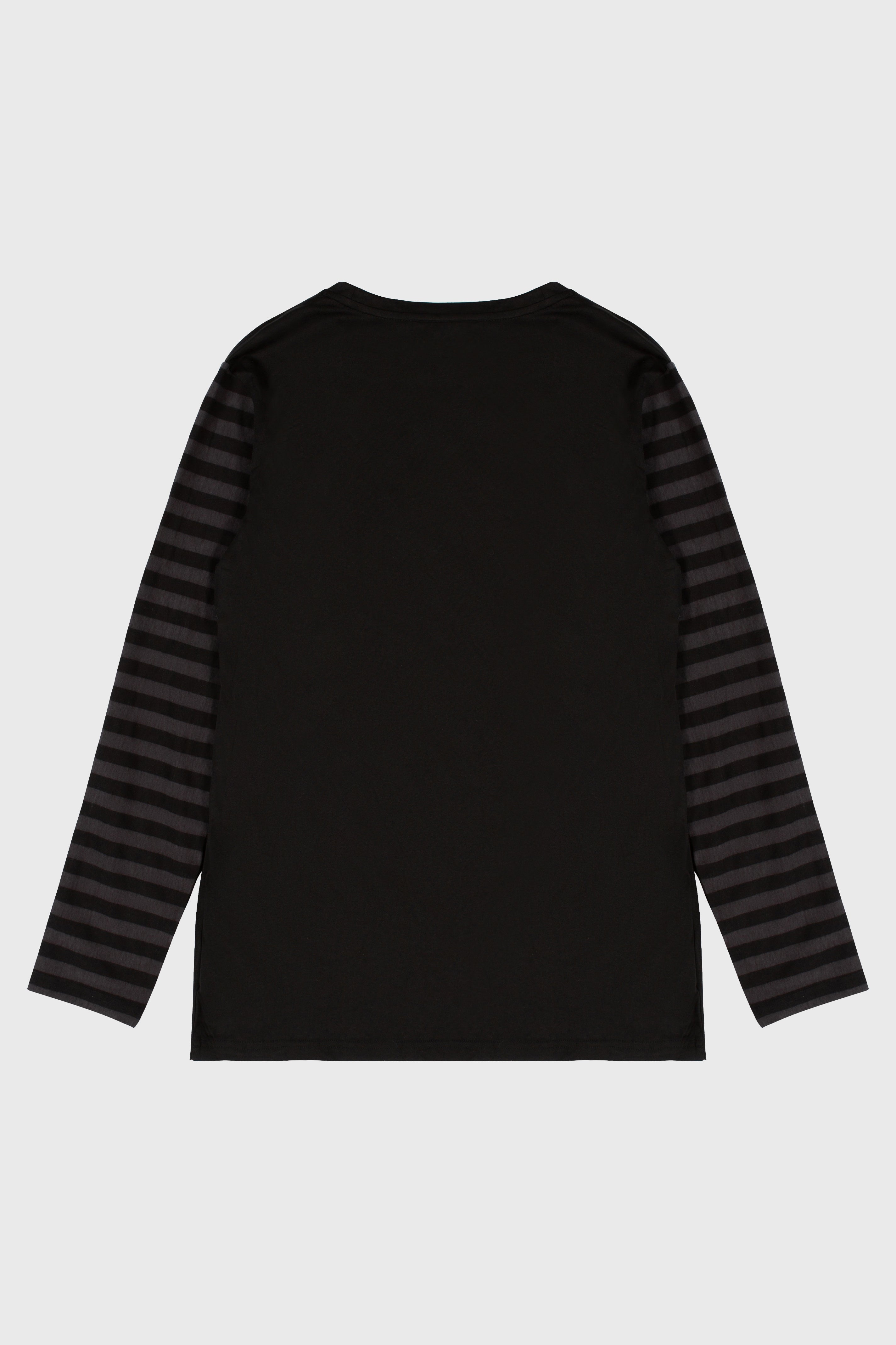 Killstar VAMPURR Stripe Cotton Top - Relaxed Fit Long Sleeve