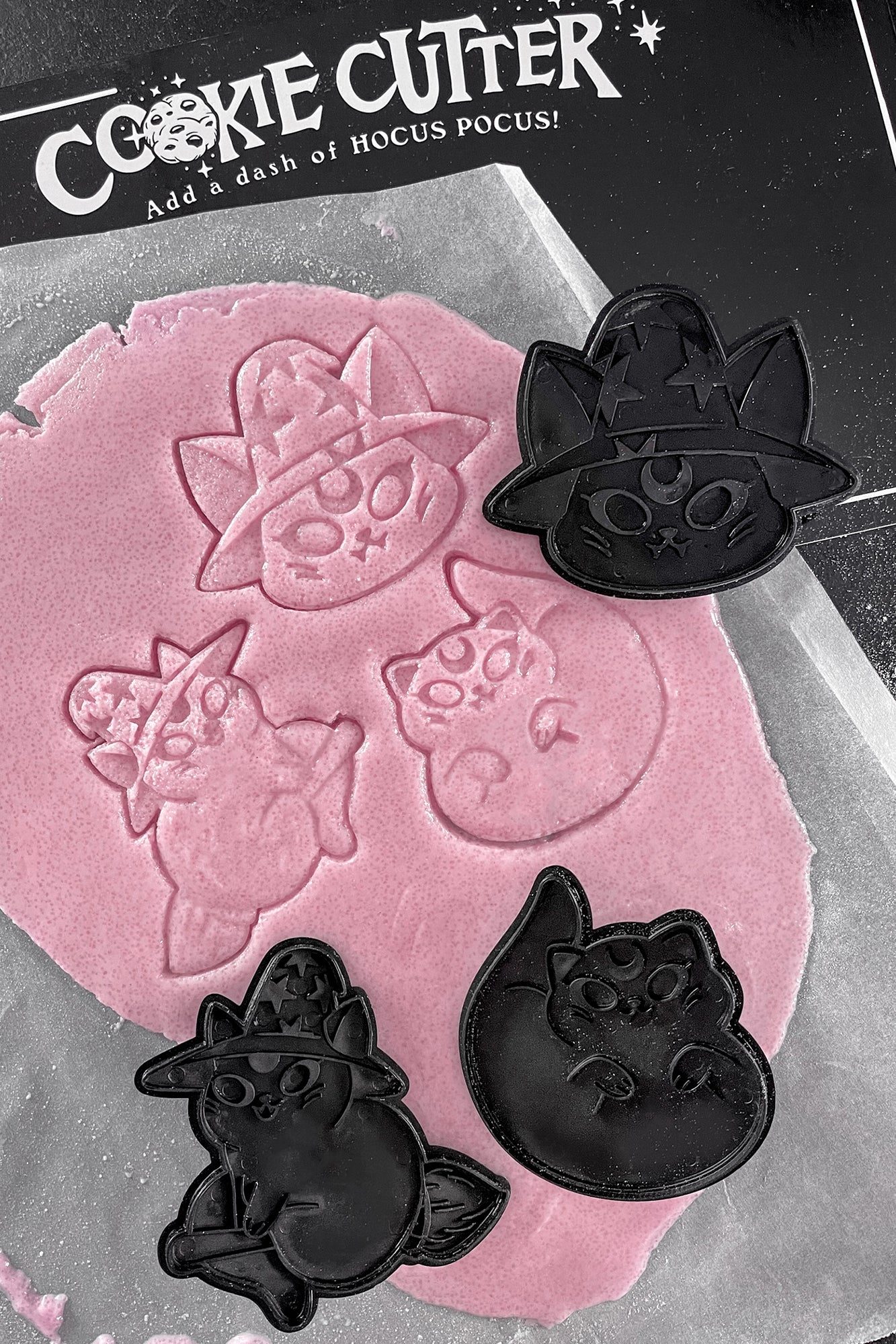 Ghost Kitty Halloween Cookie Cutters - 3-Pack BPA Free Plastic