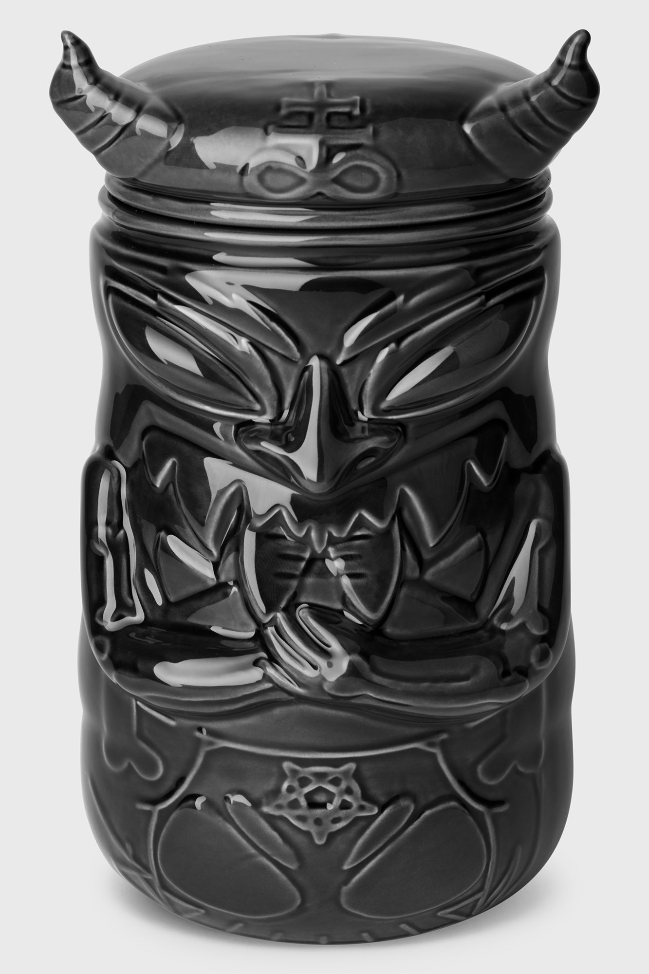 Killstar Tiki Demon Ceramic Jar - Handcrafted Sculpted Design
