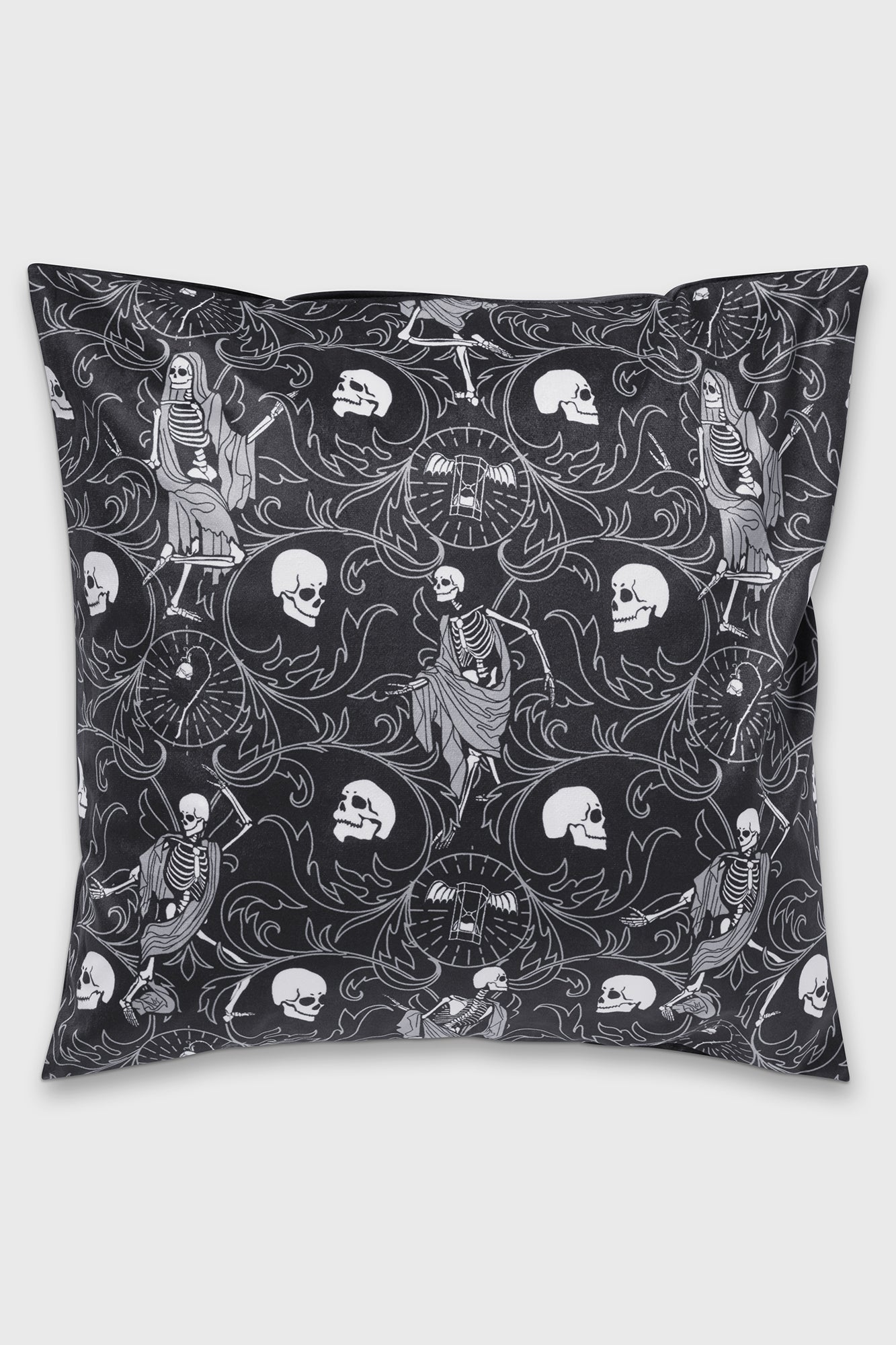 Killstar Danse Macabre Skeleton Velour Cushion Cover