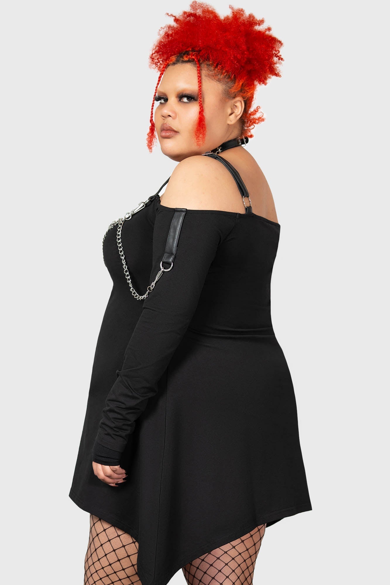 Killstar Pleasure & Chain Cotton Dress with Detachable Chains