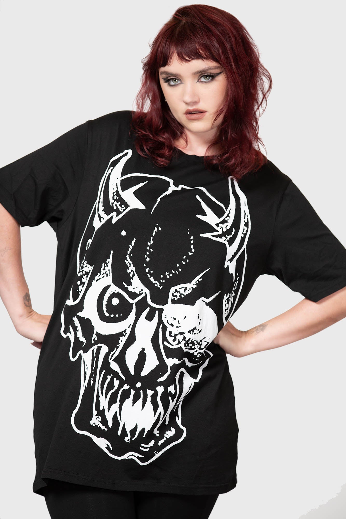 Killstar Hollow Nite Skull Graphic Cotton T-Shirt