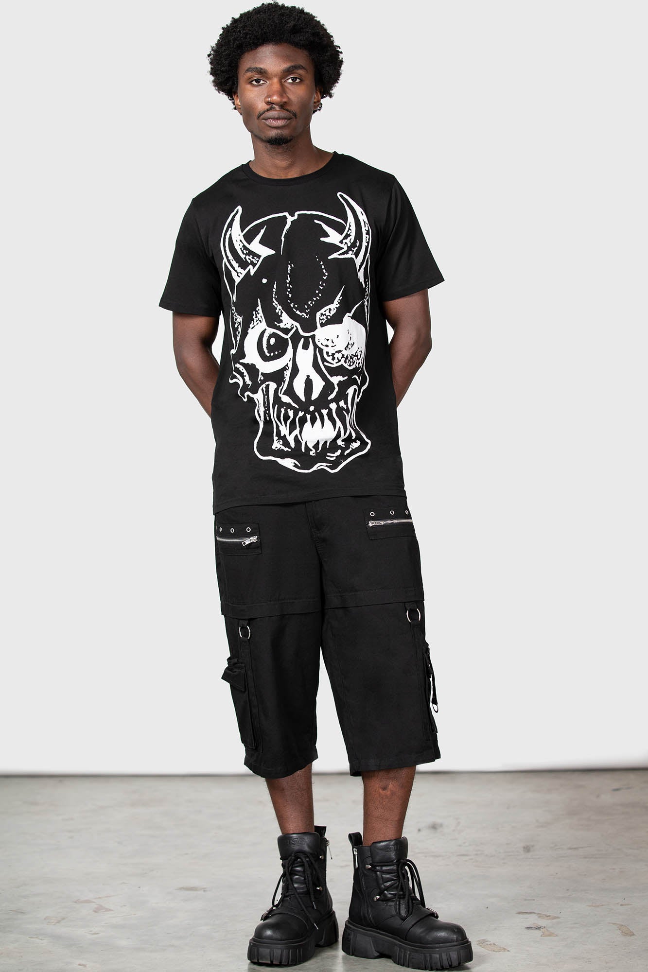 Killstar Hollow Nite Skull Graphic Cotton T-Shirt