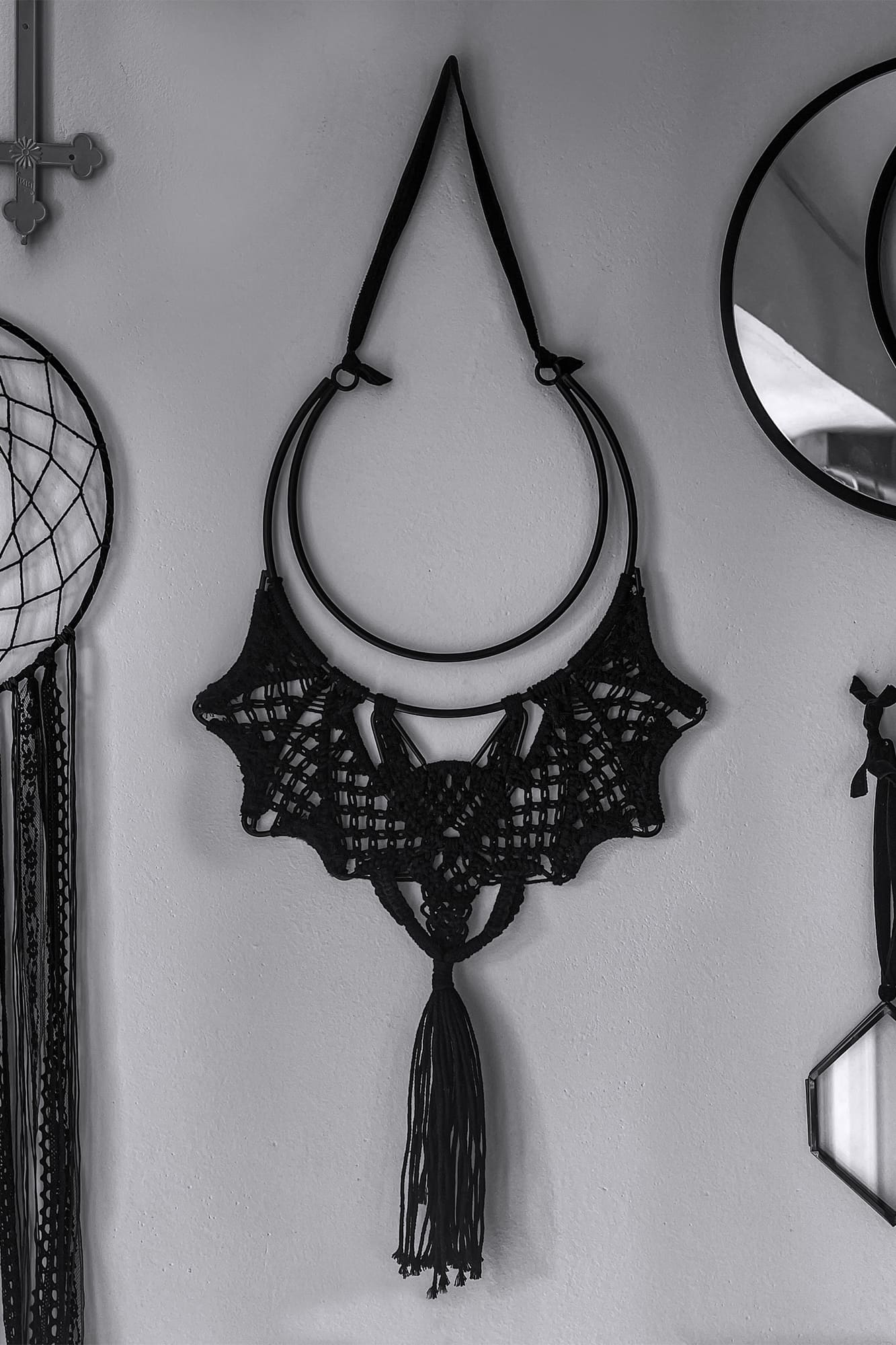 Killstar Bat Macrame Wall Hanging - Gothic Home Decor