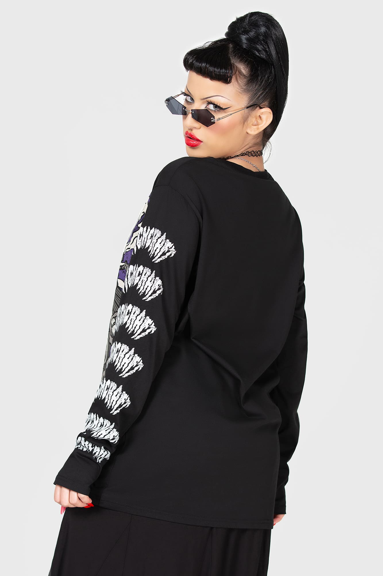 Killstar Witchcraft Sins Graphic Cotton Long Sleeve Top