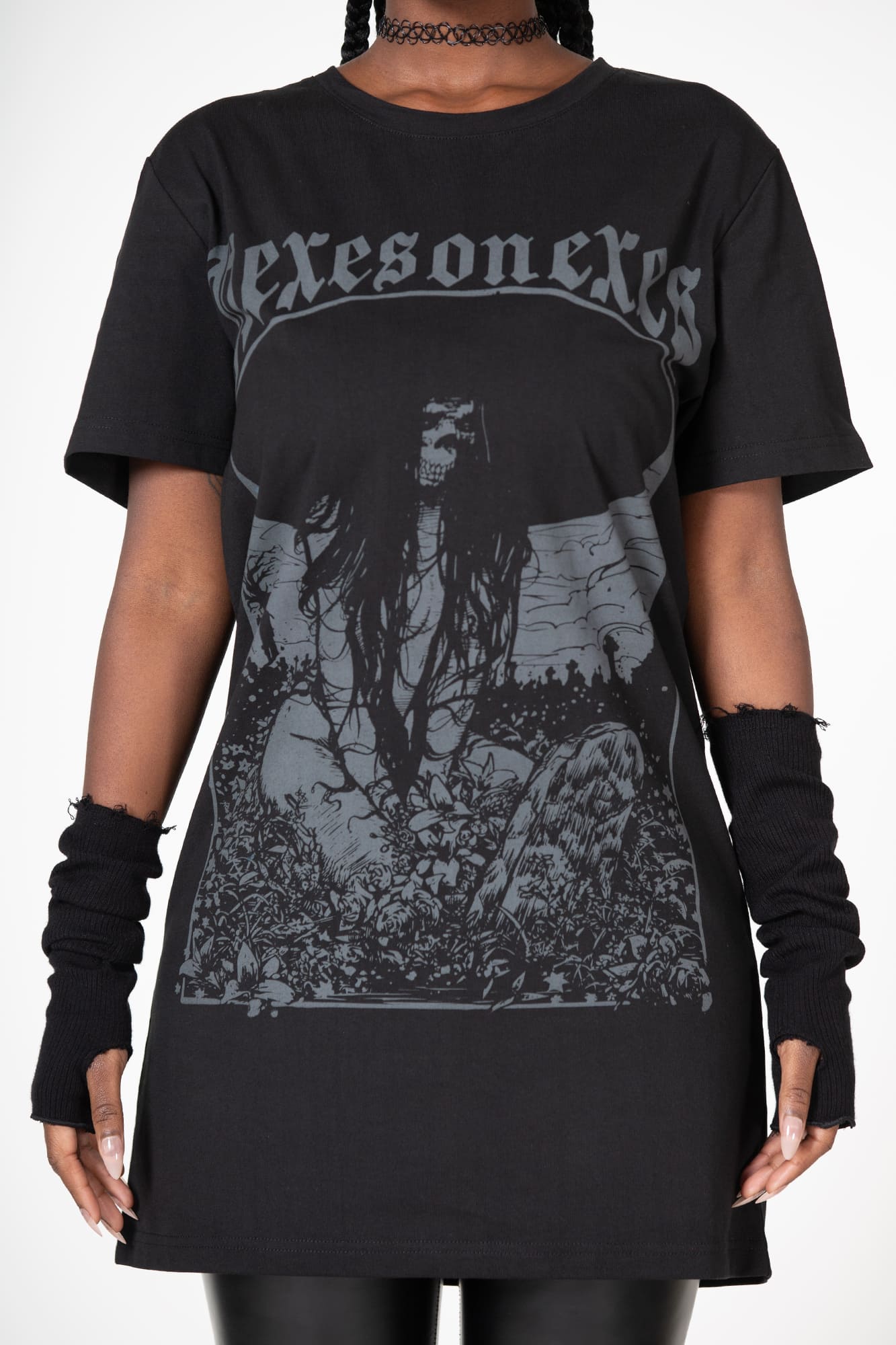Killstar Hexes On Exes Cotton Graphic T-Shirt Dress
