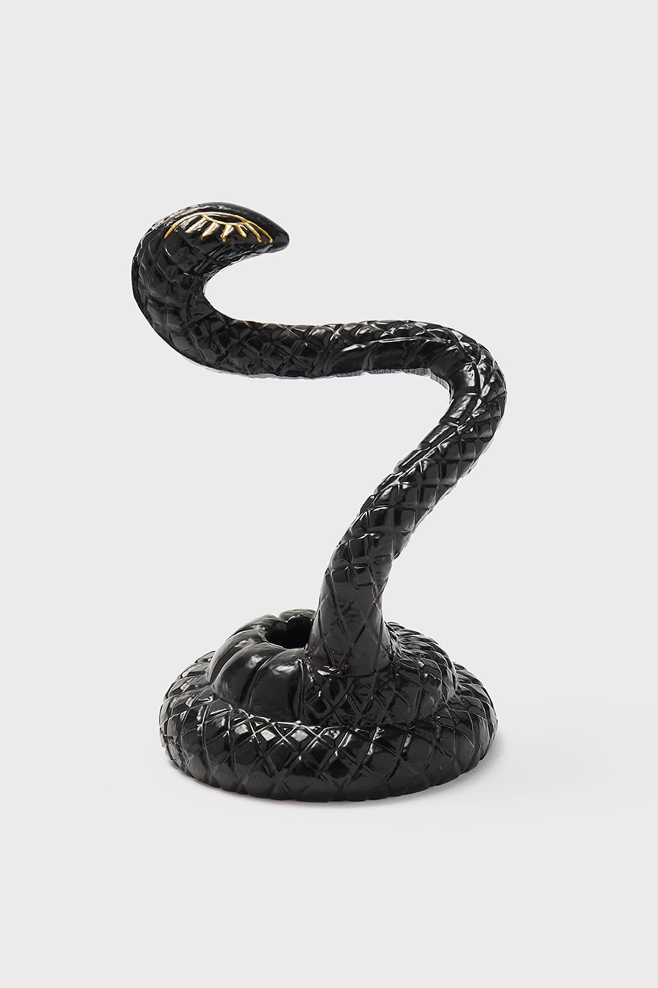 Killstar Serpentina Gold Candle Holder - Sculpted Design