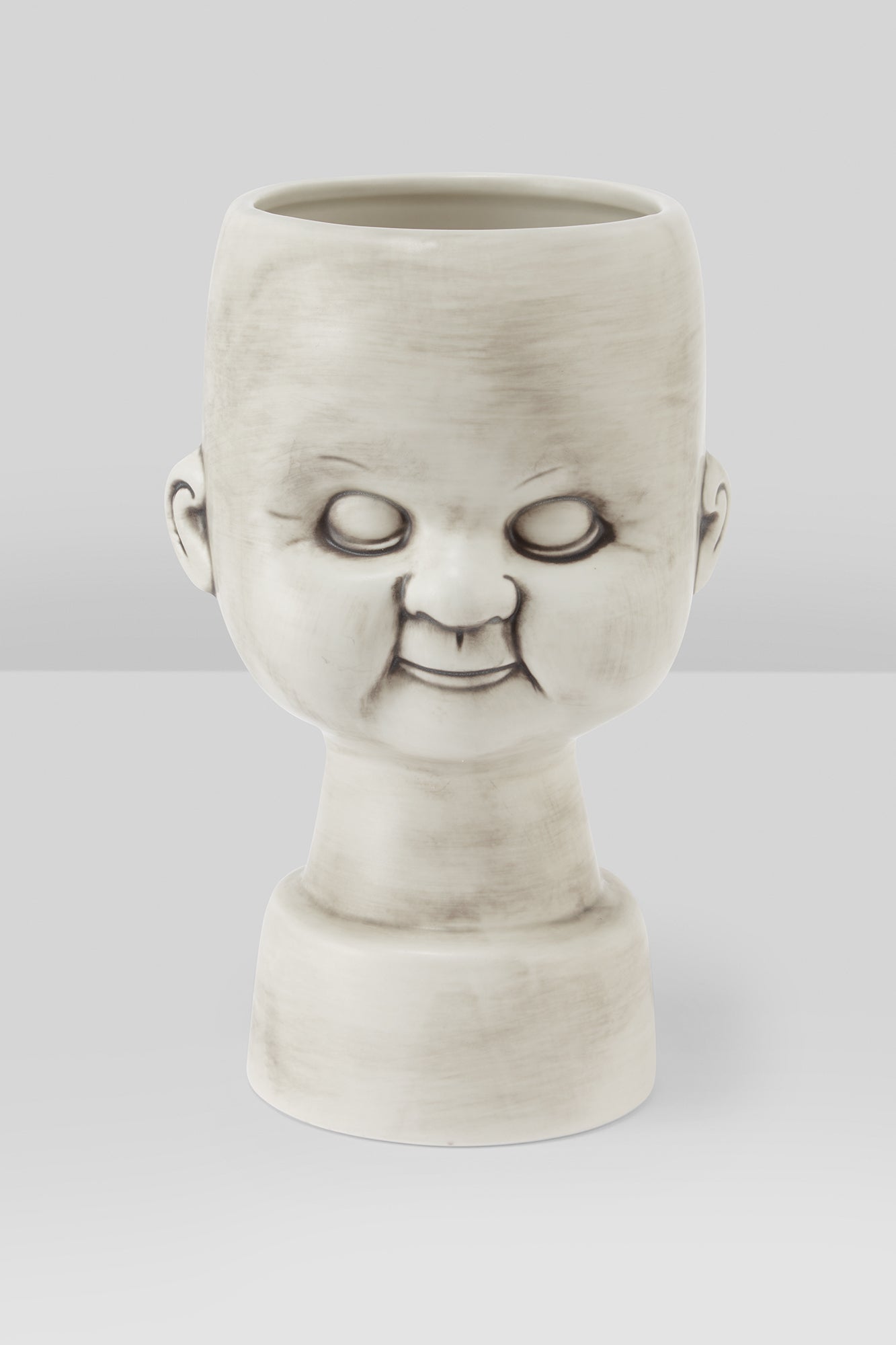 Killstar Ceramic Doll Head Vase - Handmade Gothic Decor