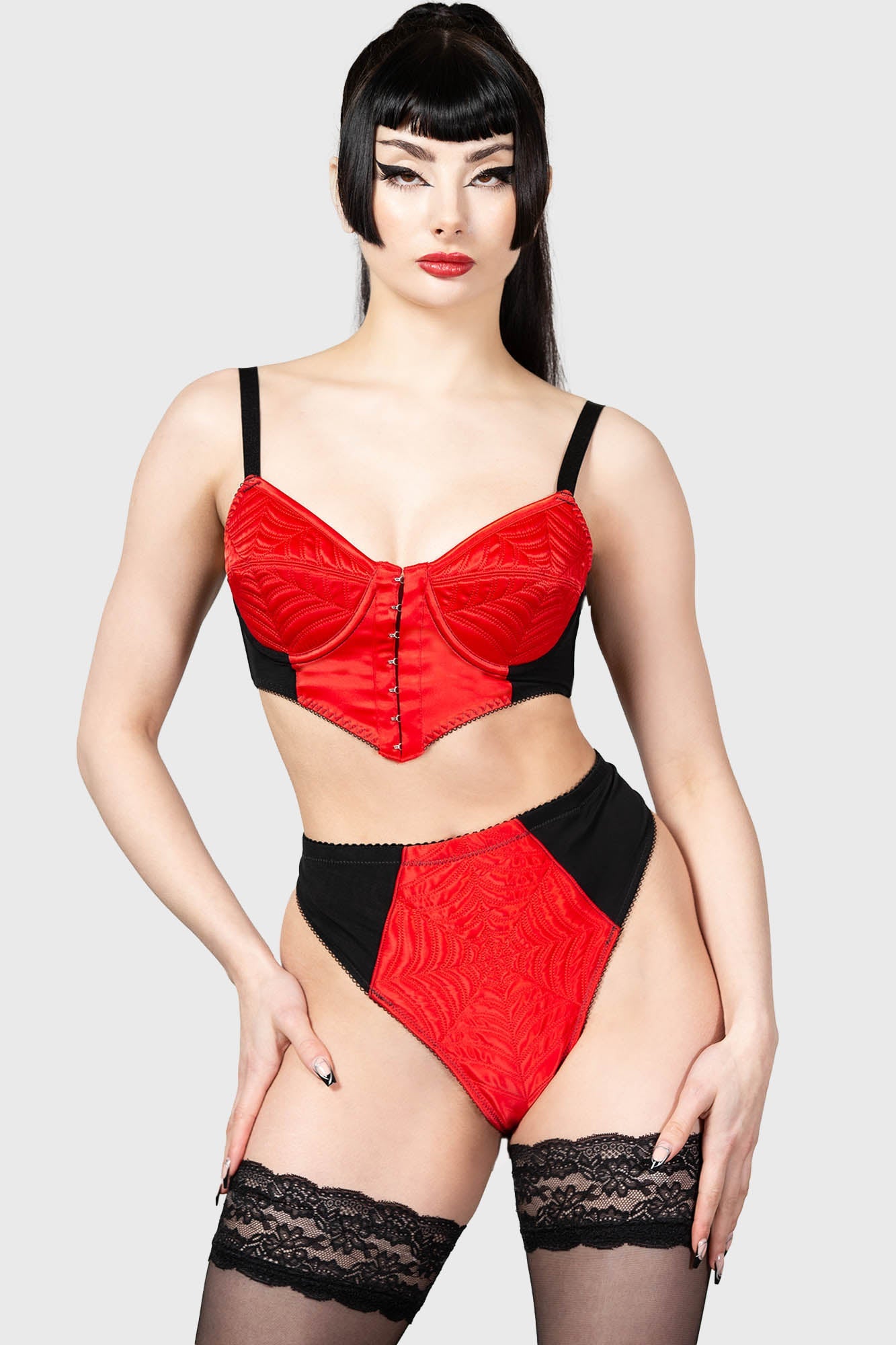 Killstar Scarlet Webutant High Waisted Spiderweb Panty