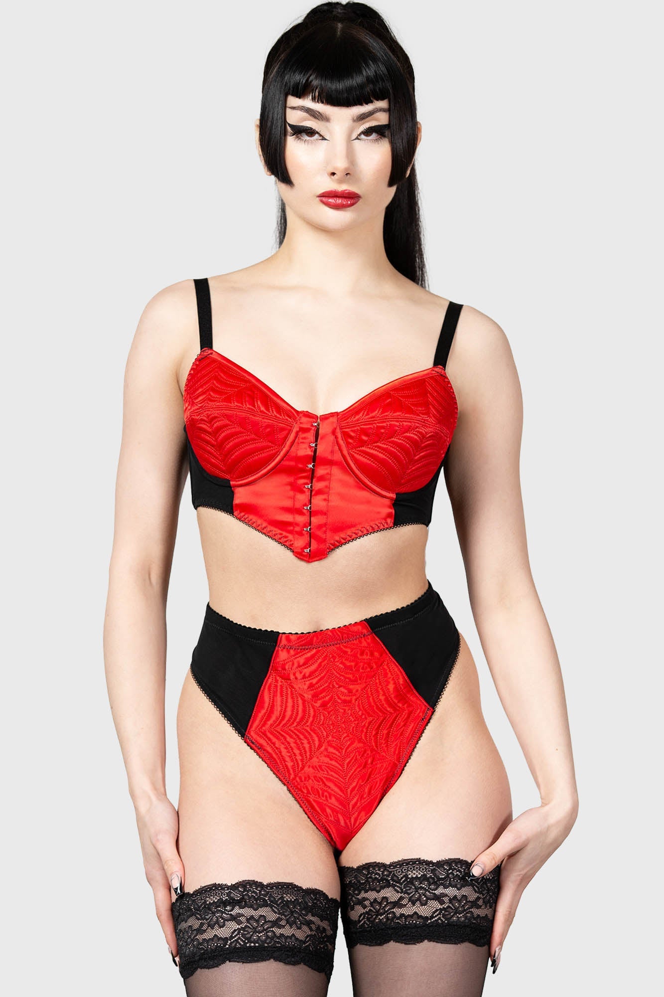 Killstar Scarlet Webutant High Waisted Spiderweb Panty
