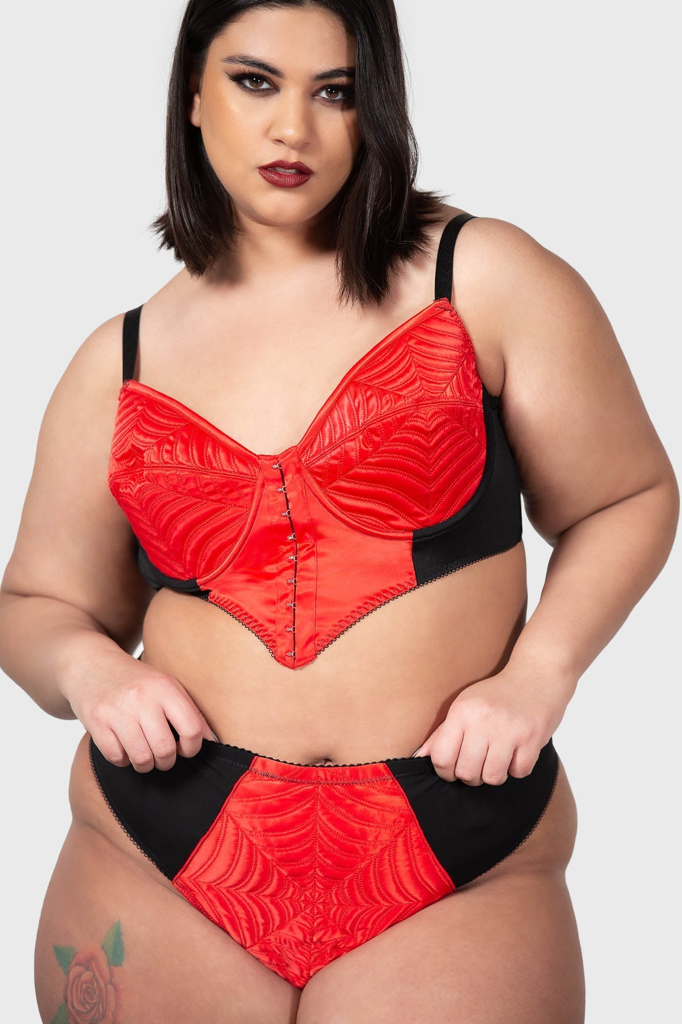 Killstar Scarlet Webutant High Waisted Spiderweb Panty