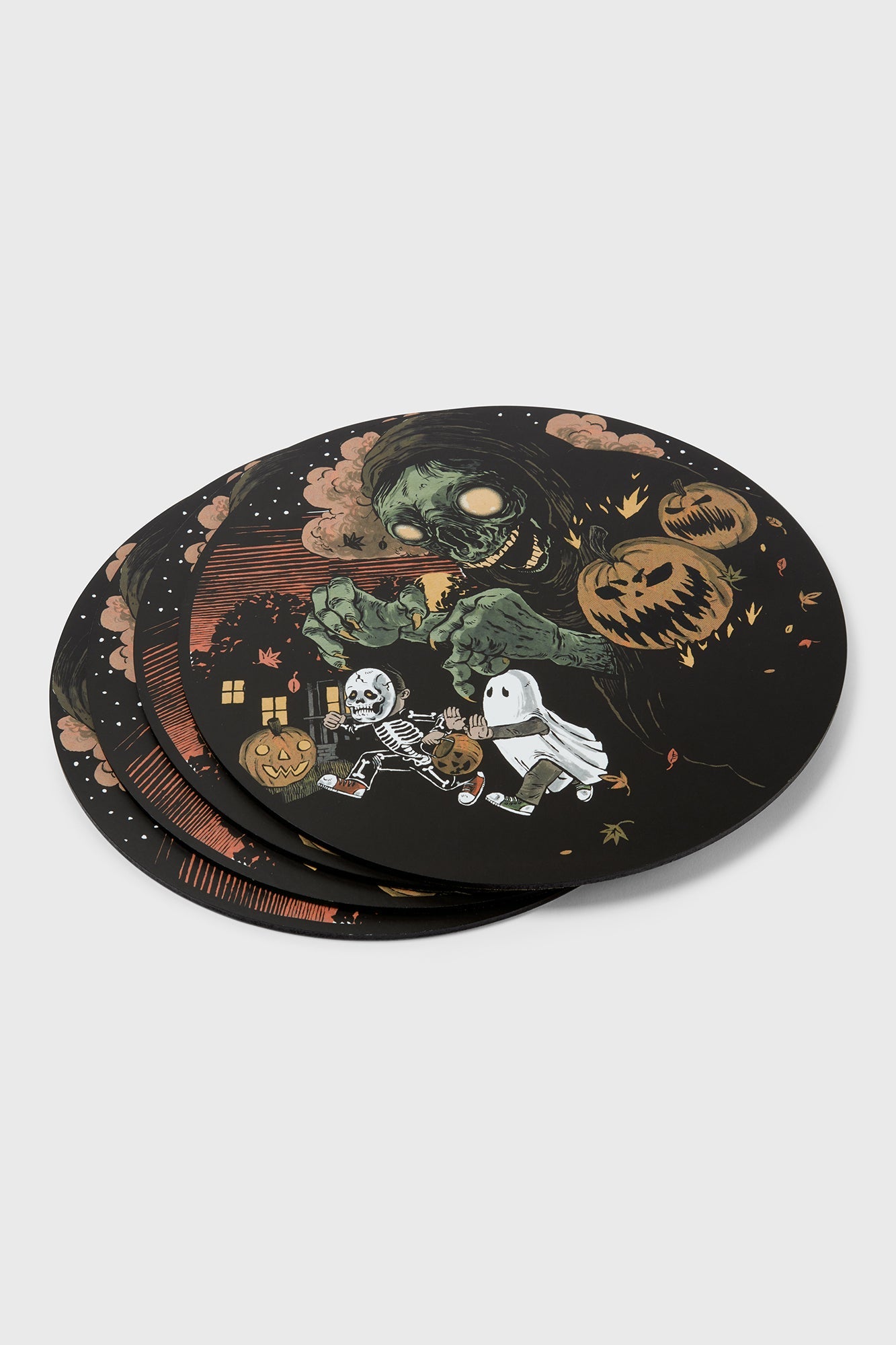 Killstar Halloween Placemat Set - Cork & Wood, Pack of 4