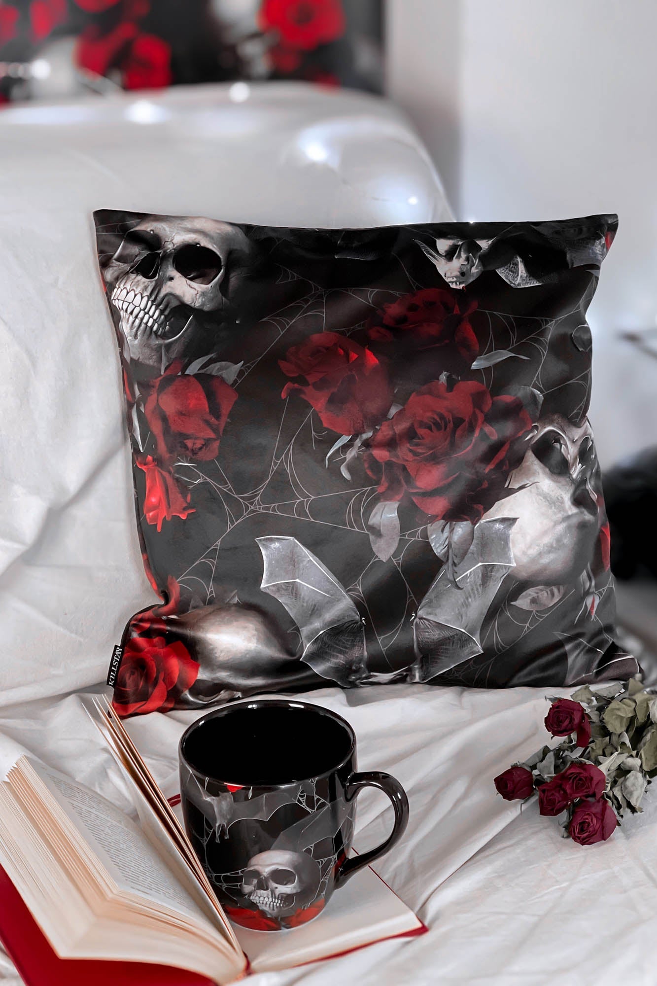 Killstar Haunted Garden Gothic Cushion Cover - Velour 18x18"