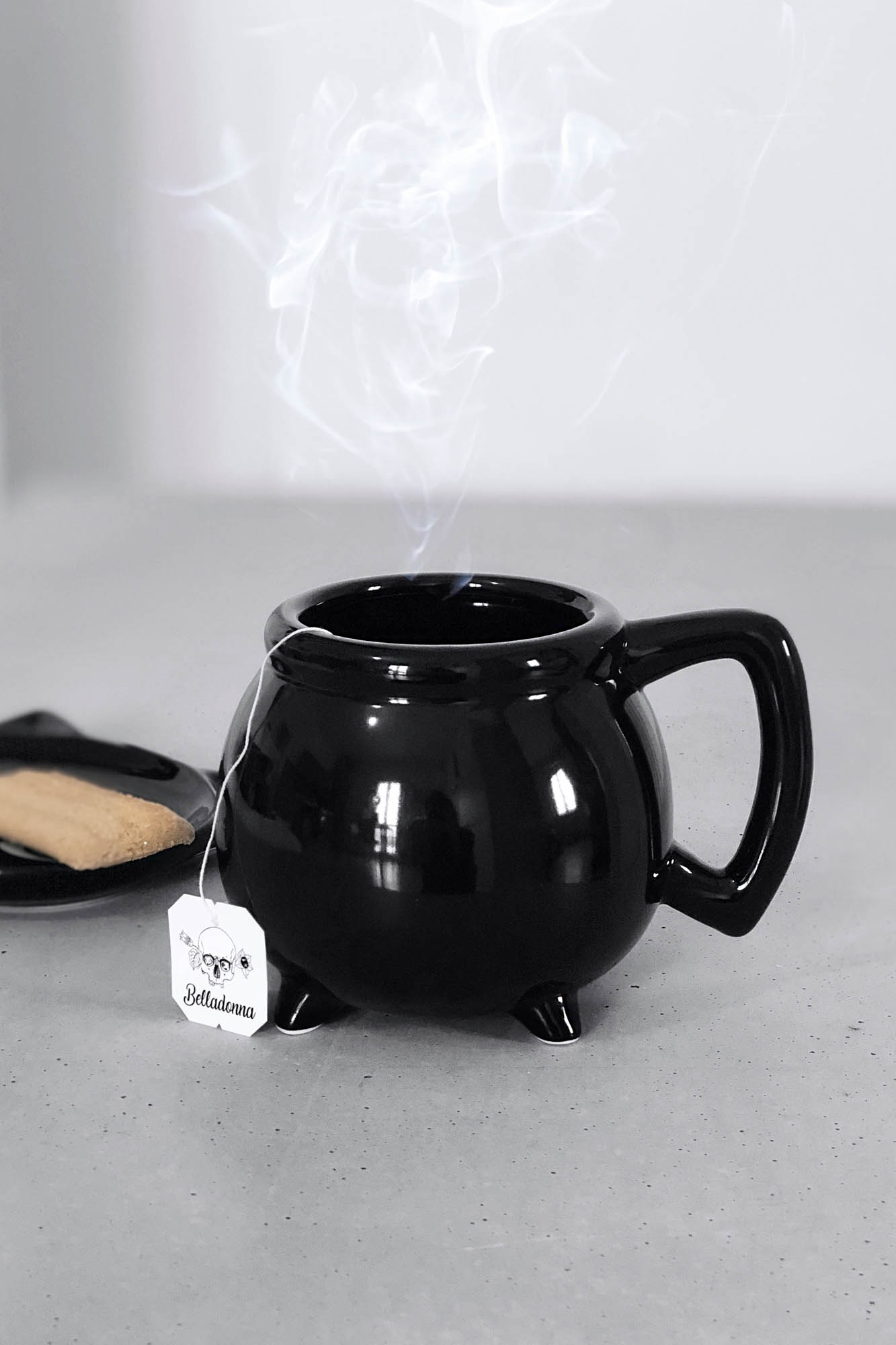 Killstar Wicca Cauldron Ceramic Mug - 17 oz Black Gothic Cup