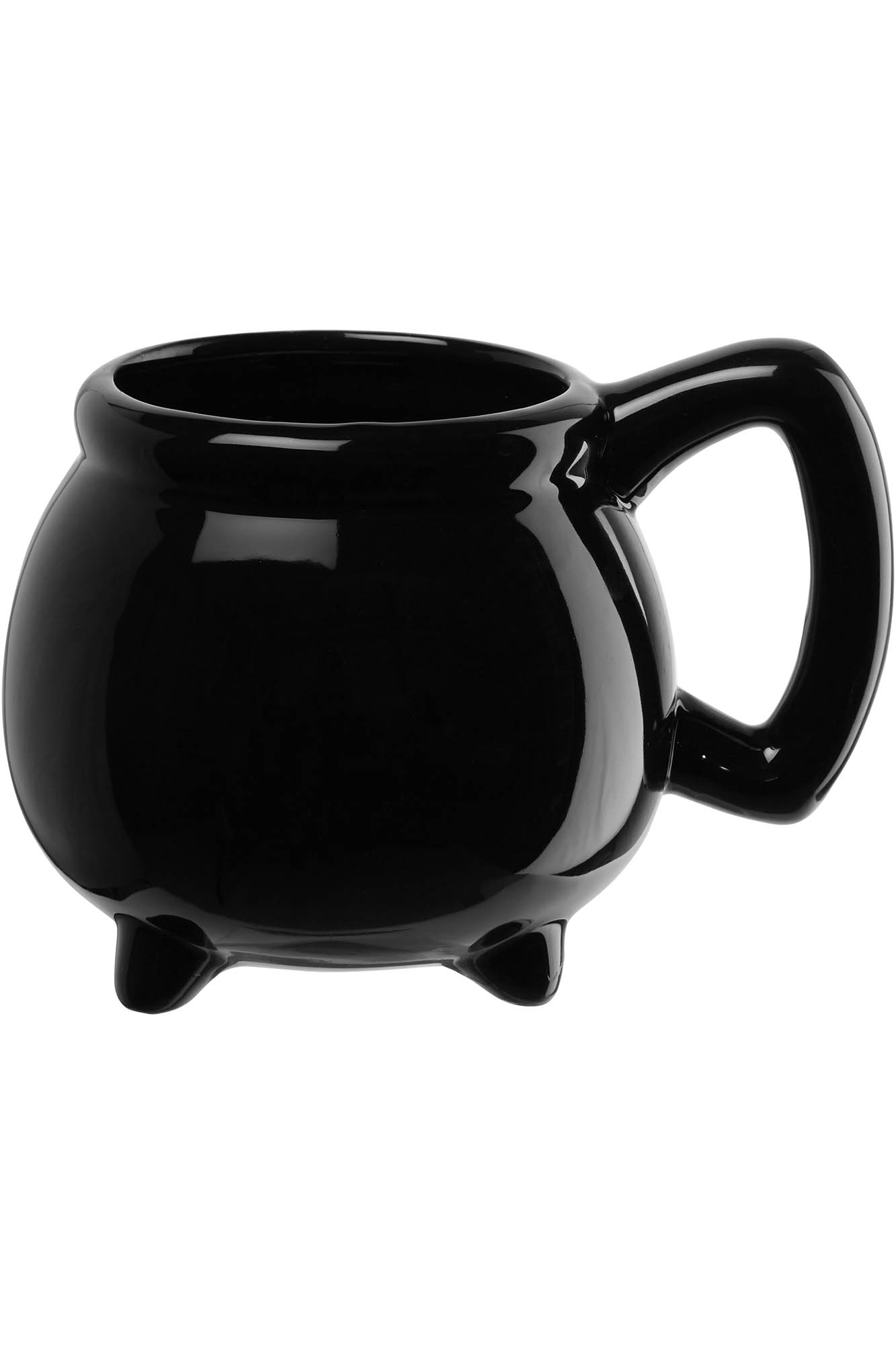 Killstar Wicca Cauldron Ceramic Mug - 17 oz Black Gothic Cup