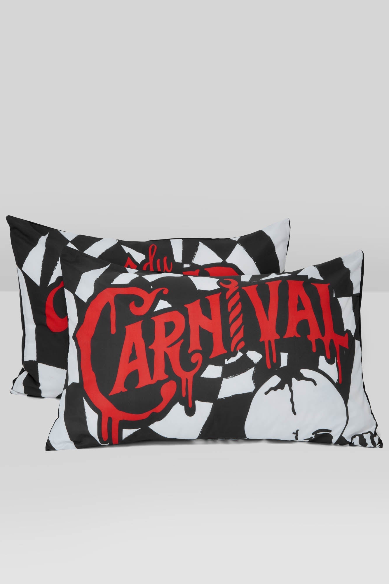 Killstar Carnival Red & Black Reversible Bedding Set