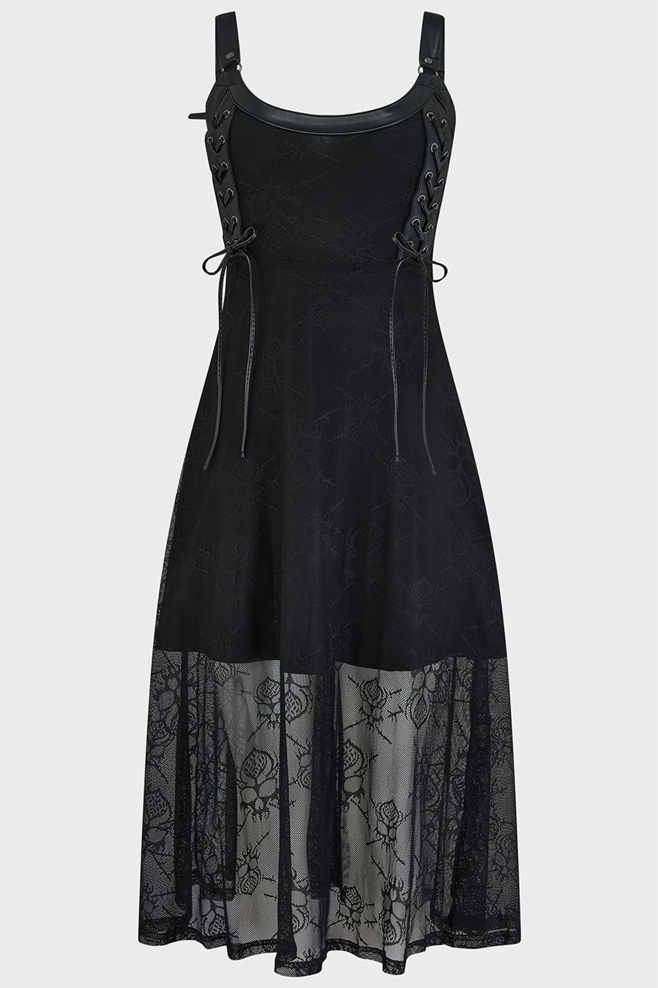 Killstar Anne Arkist Skull Lace Midi Dress