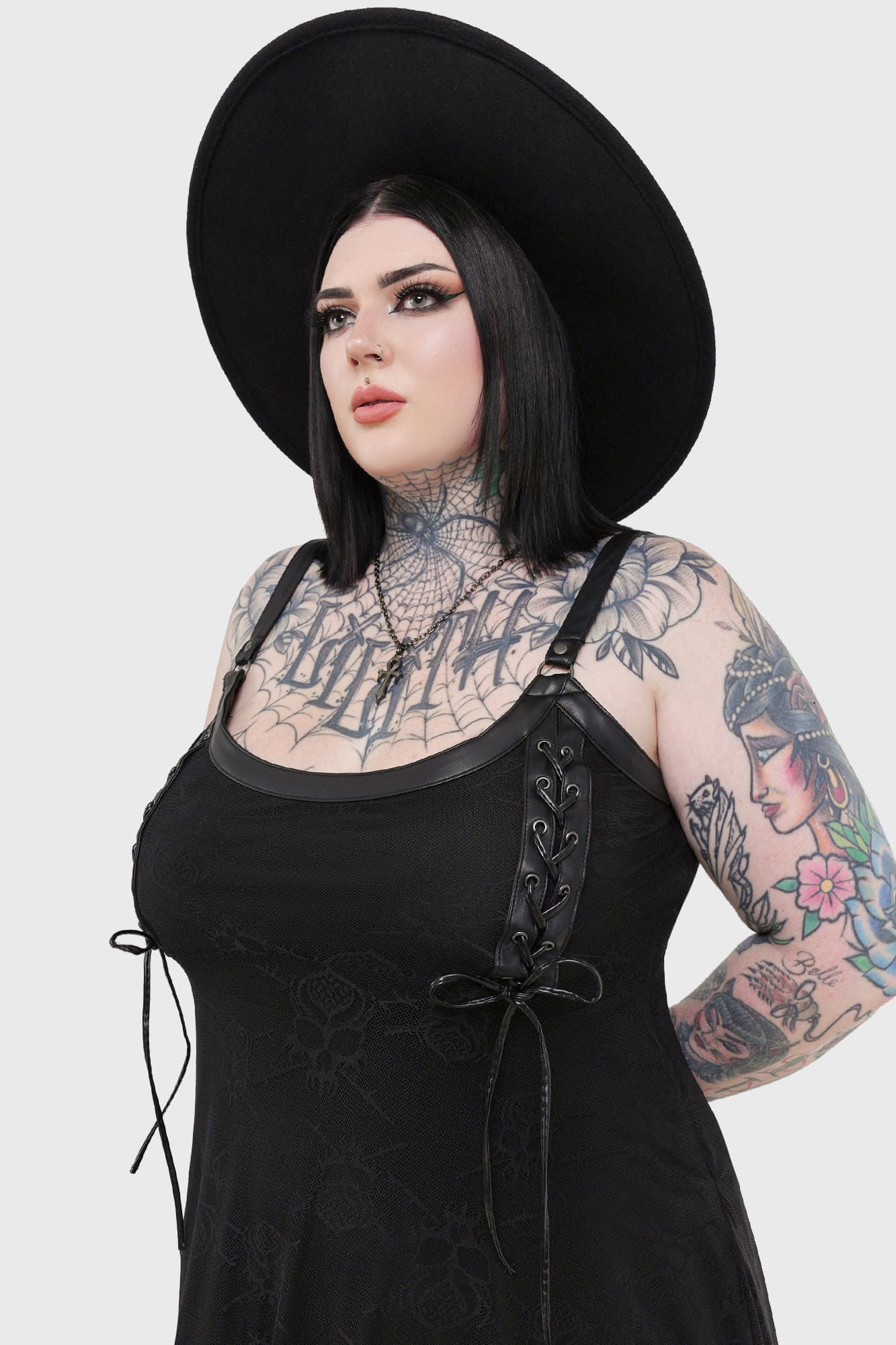 Killstar Anne Arkist Skull Lace Midi Dress