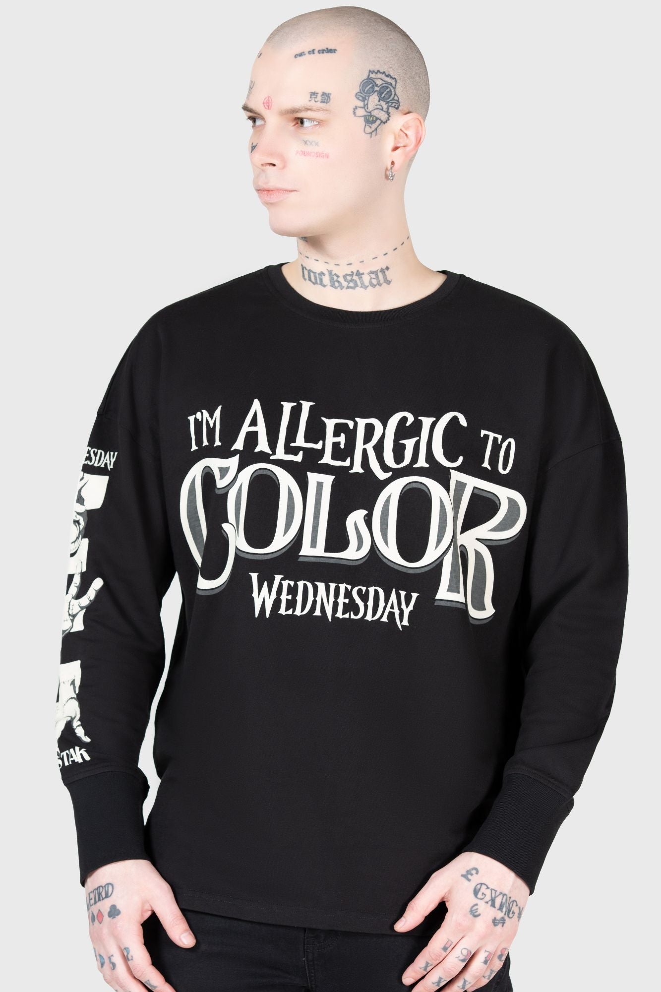 Wednesday I Prefer Spooky Sweatshirt - Cotton Gothic Hoodie