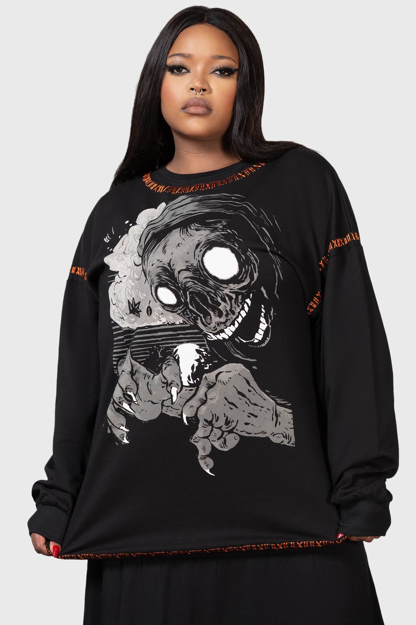 Killstar Fatality Graphic Cotton Sweater - Unisex Fit