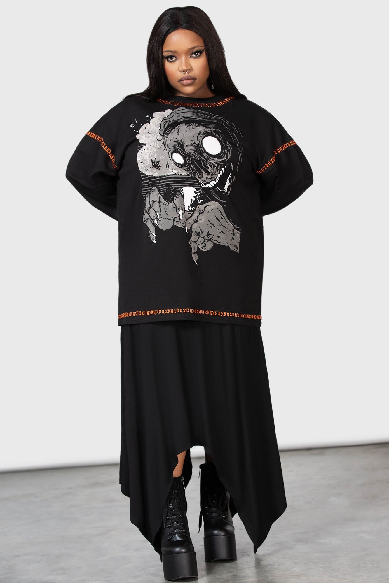 Killstar Fatality Graphic Cotton Sweater - Unisex Fit