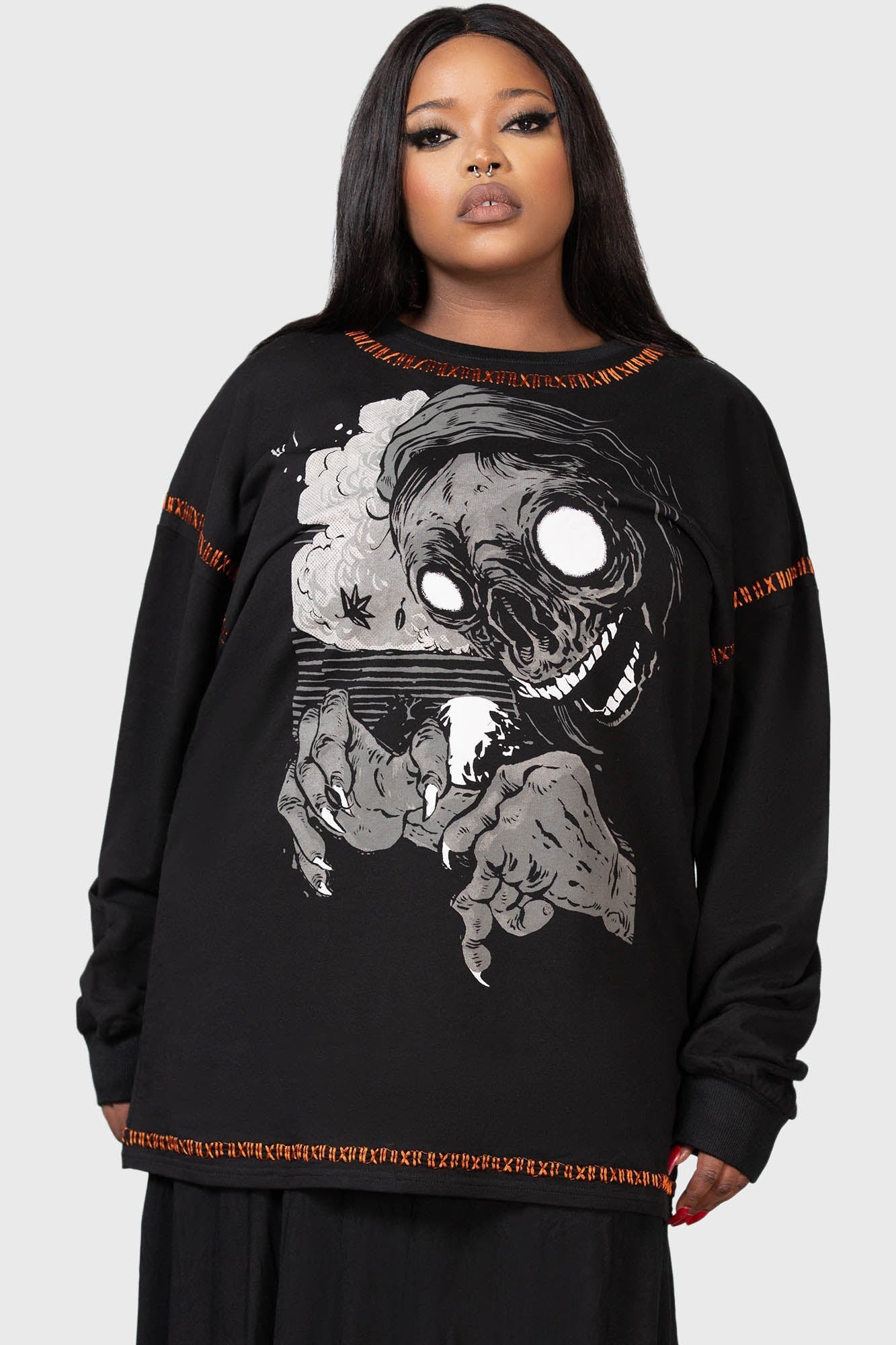 Killstar Fatality Graphic Cotton Sweater - Unisex Fit