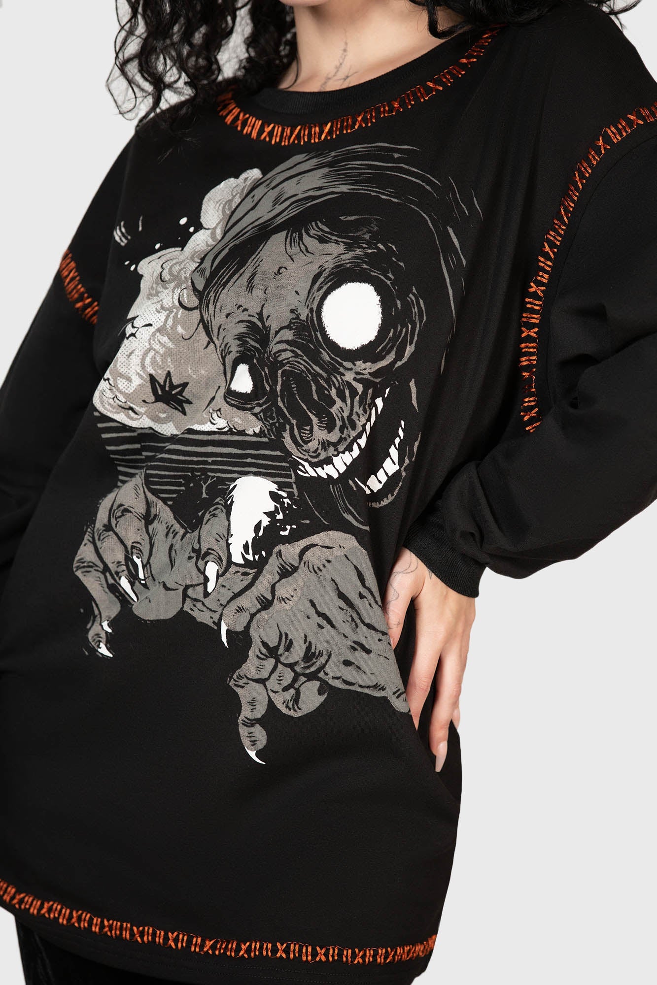 Killstar Fatality Graphic Cotton Sweater - Unisex Fit