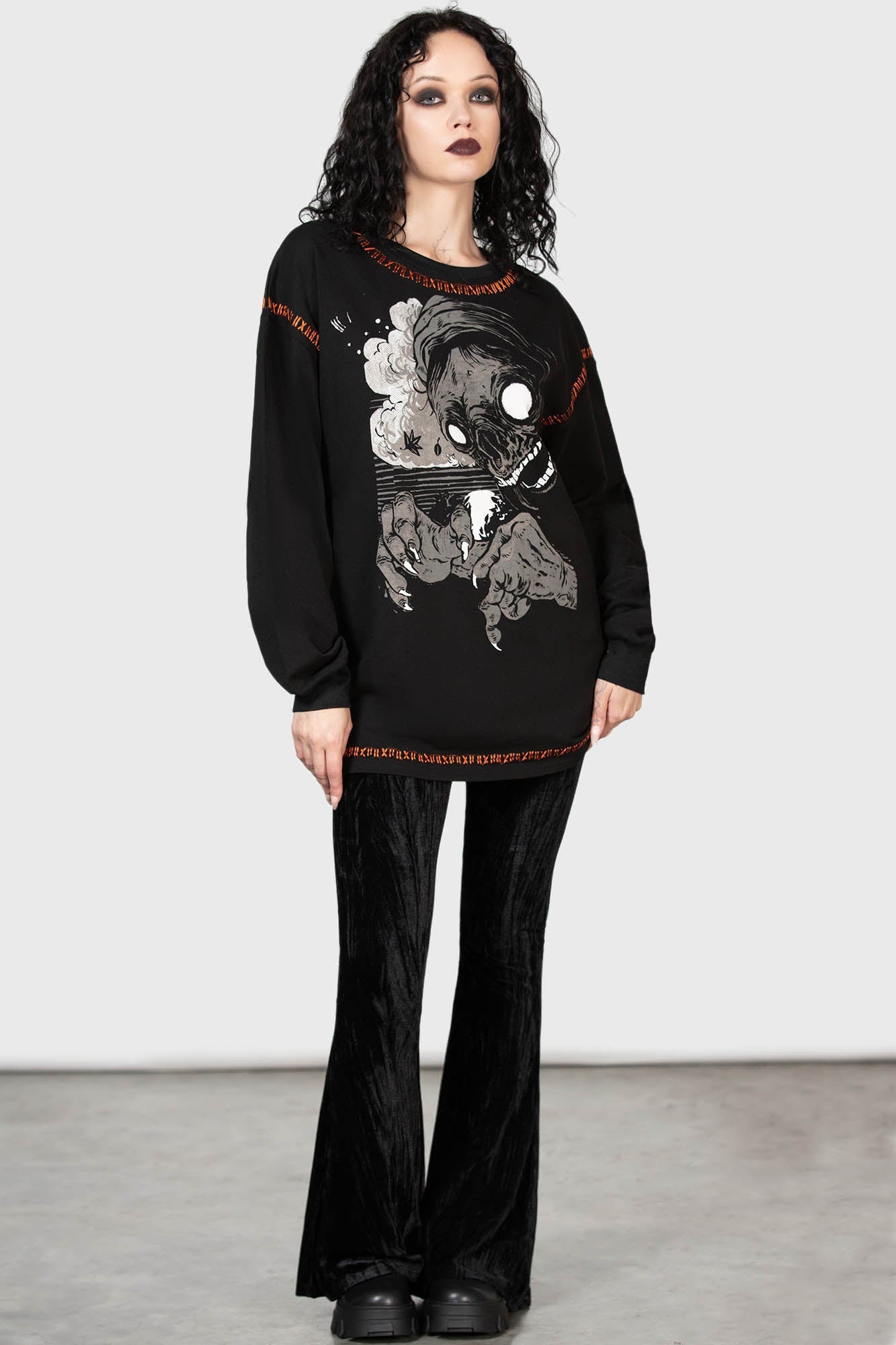 Killstar Fatality Graphic Cotton Sweater - Unisex Fit