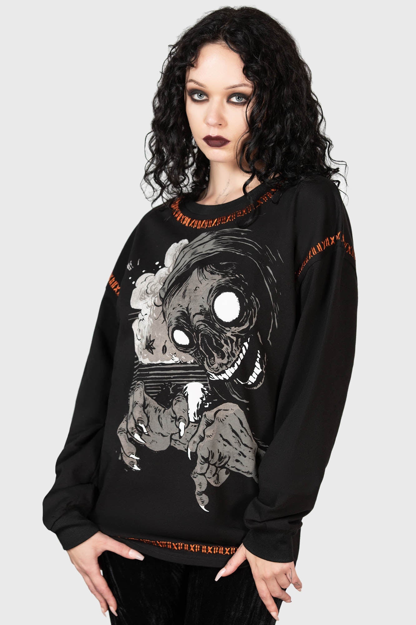Killstar Fatality Graphic Cotton Sweater - Unisex Fit