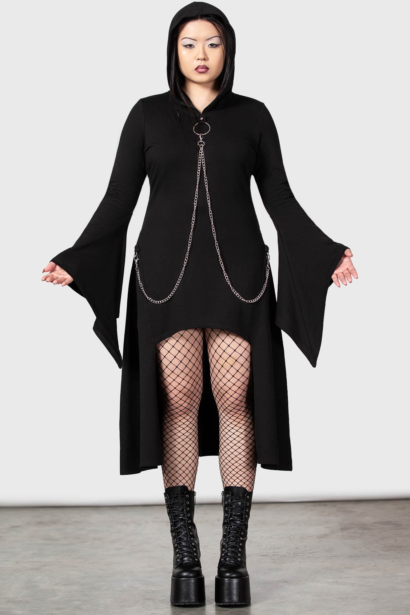 Killstar Malice In Chains Hooded Cloak with Detachable Chains