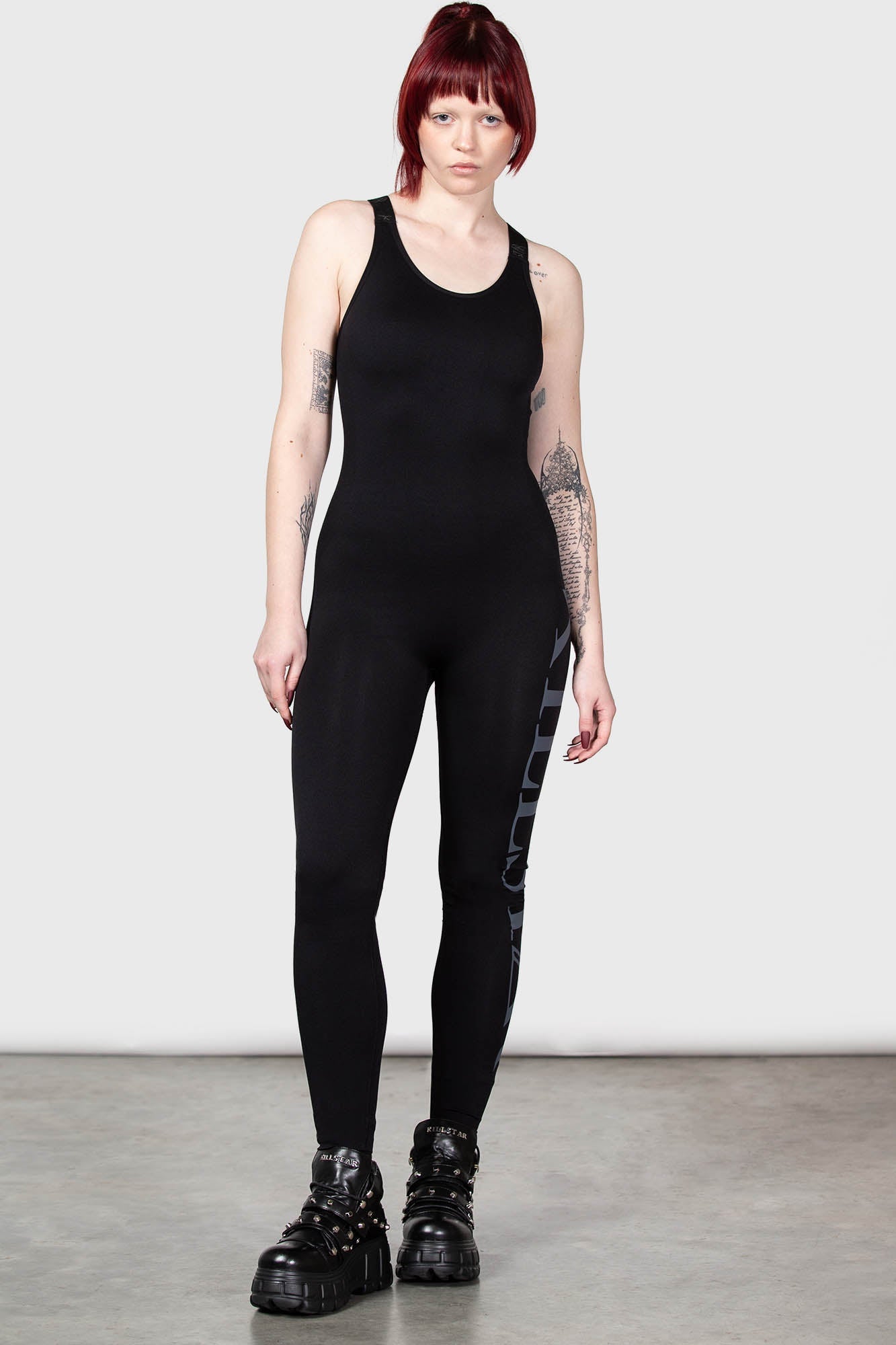 KILLSTAR Scarlet Rising Onesie - Soft Stretch Jumpsuit with Cross Back
