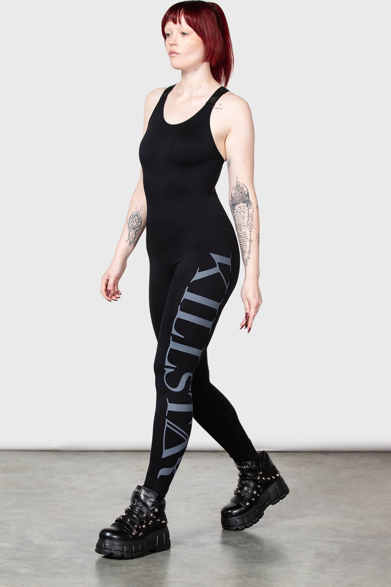 KILLSTAR Scarlet Rising Onesie - Soft Stretch Jumpsuit with Cross Back