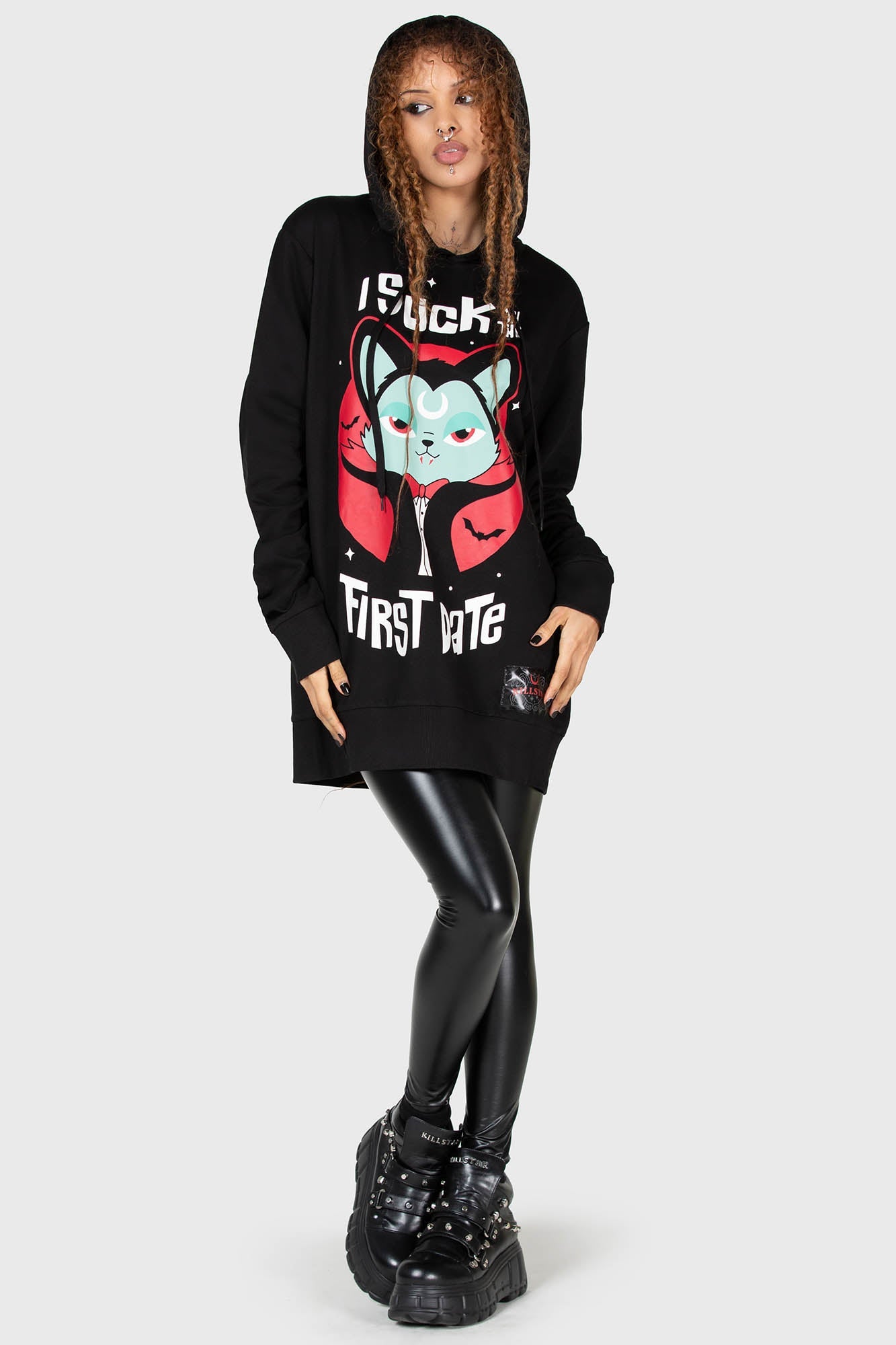 Killstar VAMPURR Oversized Hoodie - Cotton Relaxed Fit