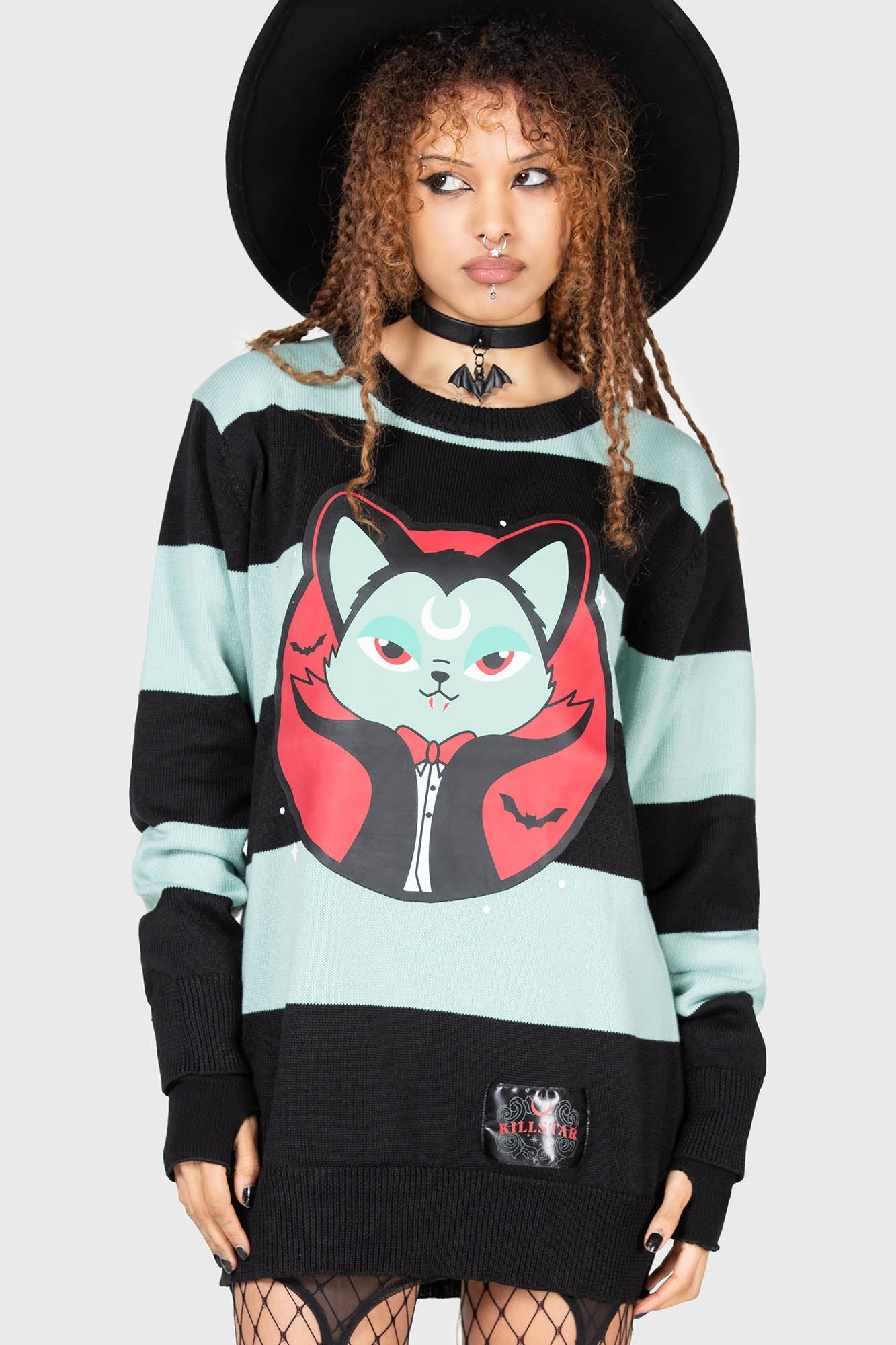 Killstar Vampurr Stripe Sweater - Soft Knit, Relaxed Fit