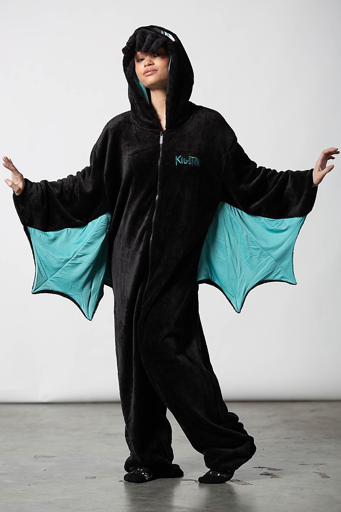 Killstar Cthulhu Plush Onesie with Wings & XL Hood